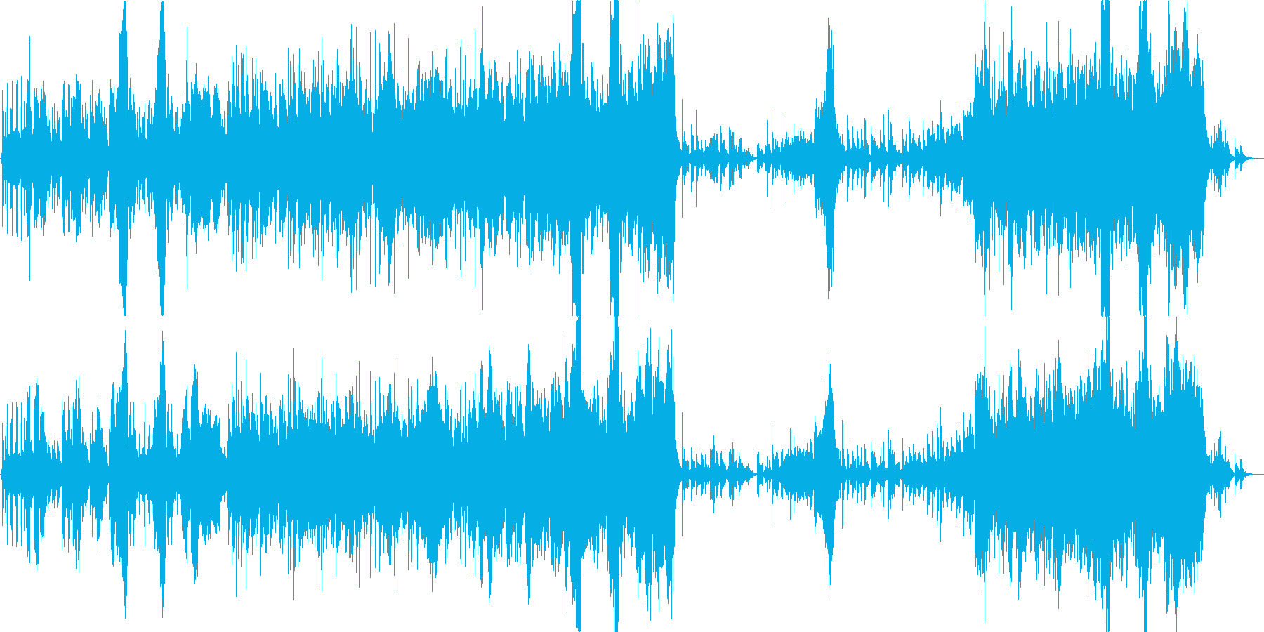 ほのぼのとした優しい曲の再生済みの波形