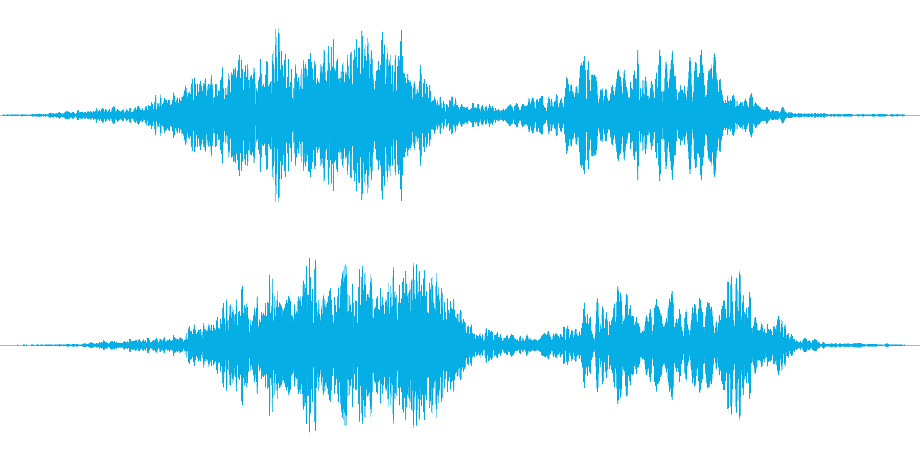 キーーーンと響くスペース音の再生済みの波形