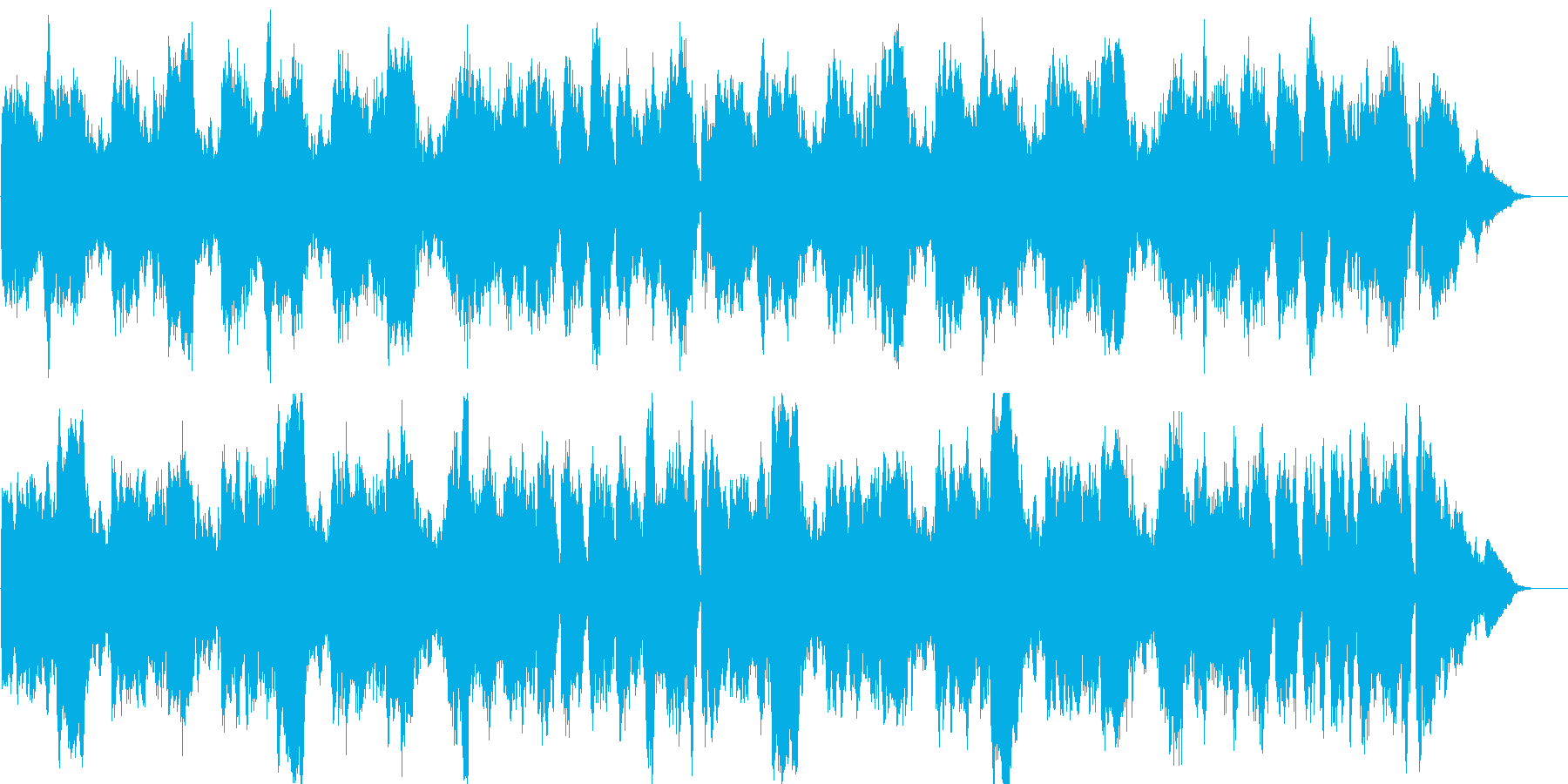 牧歌的なオーケストラ楽曲の再生済みの波形