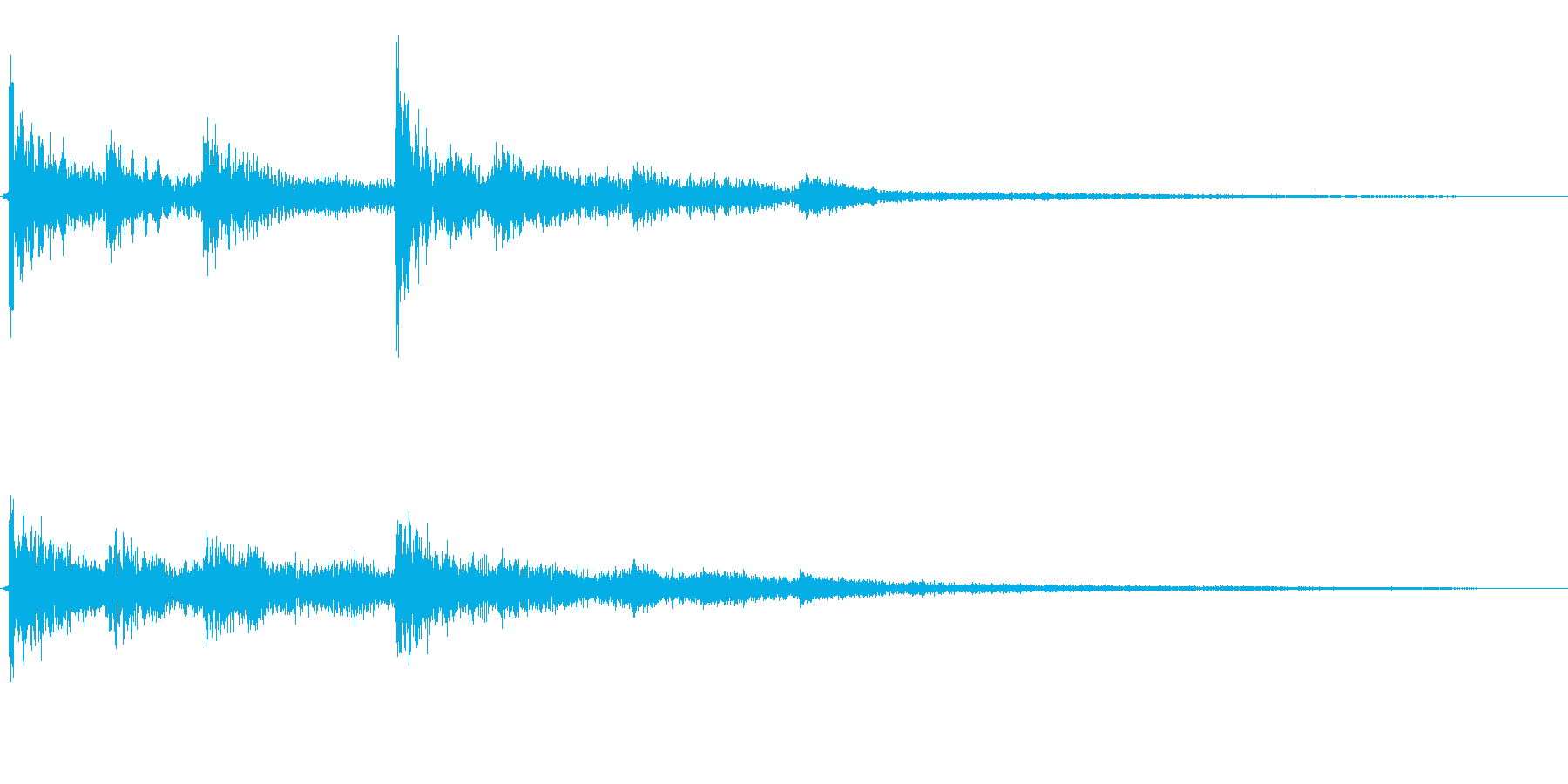 和風クリック音源ワンポイント効果音の再生済みの波形