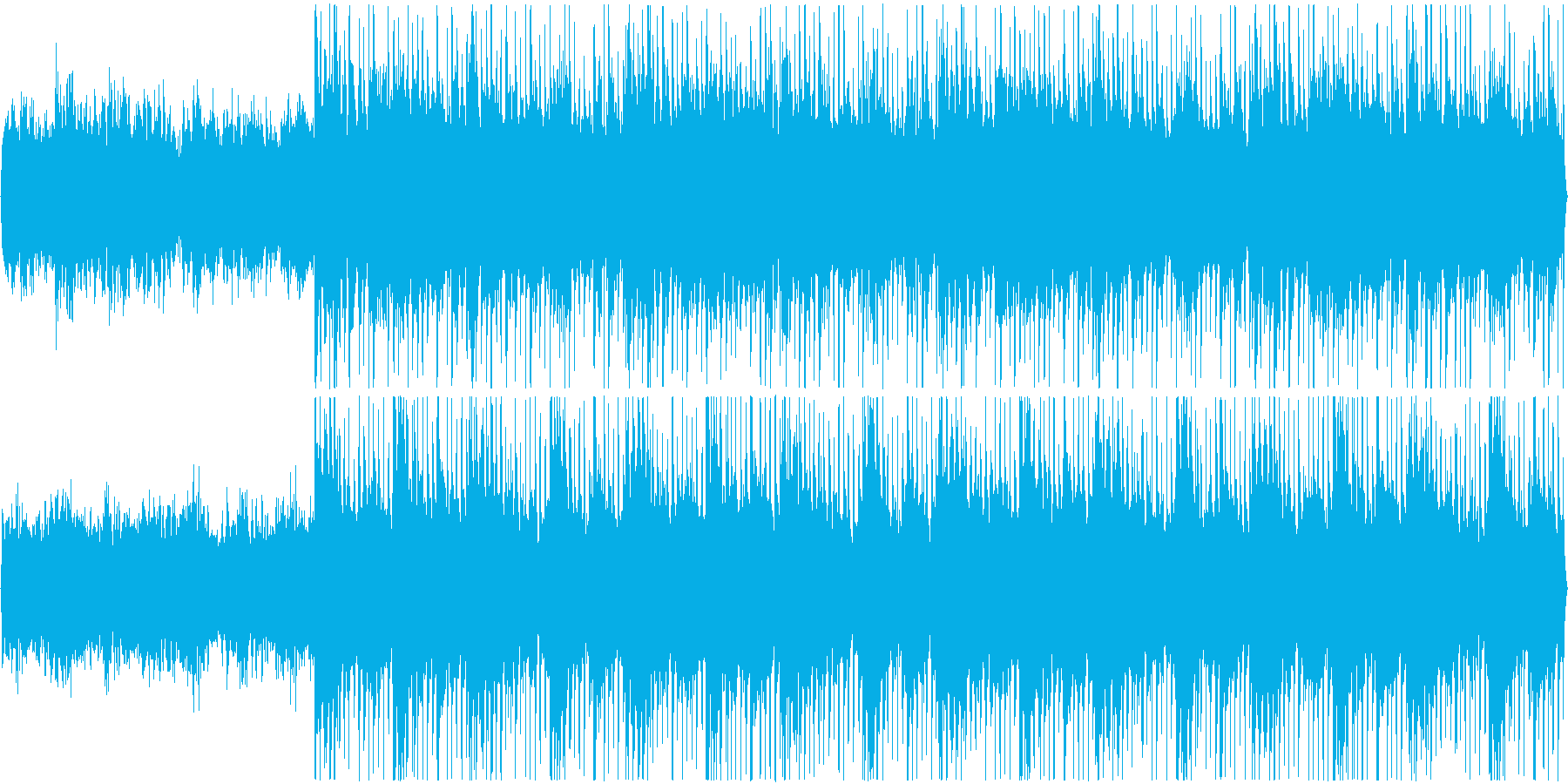 神秘的で荘厳な曲の再生済みの波形