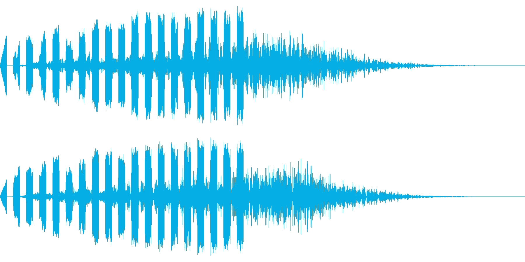 特撮にありそうな電子音の再生済みの波形