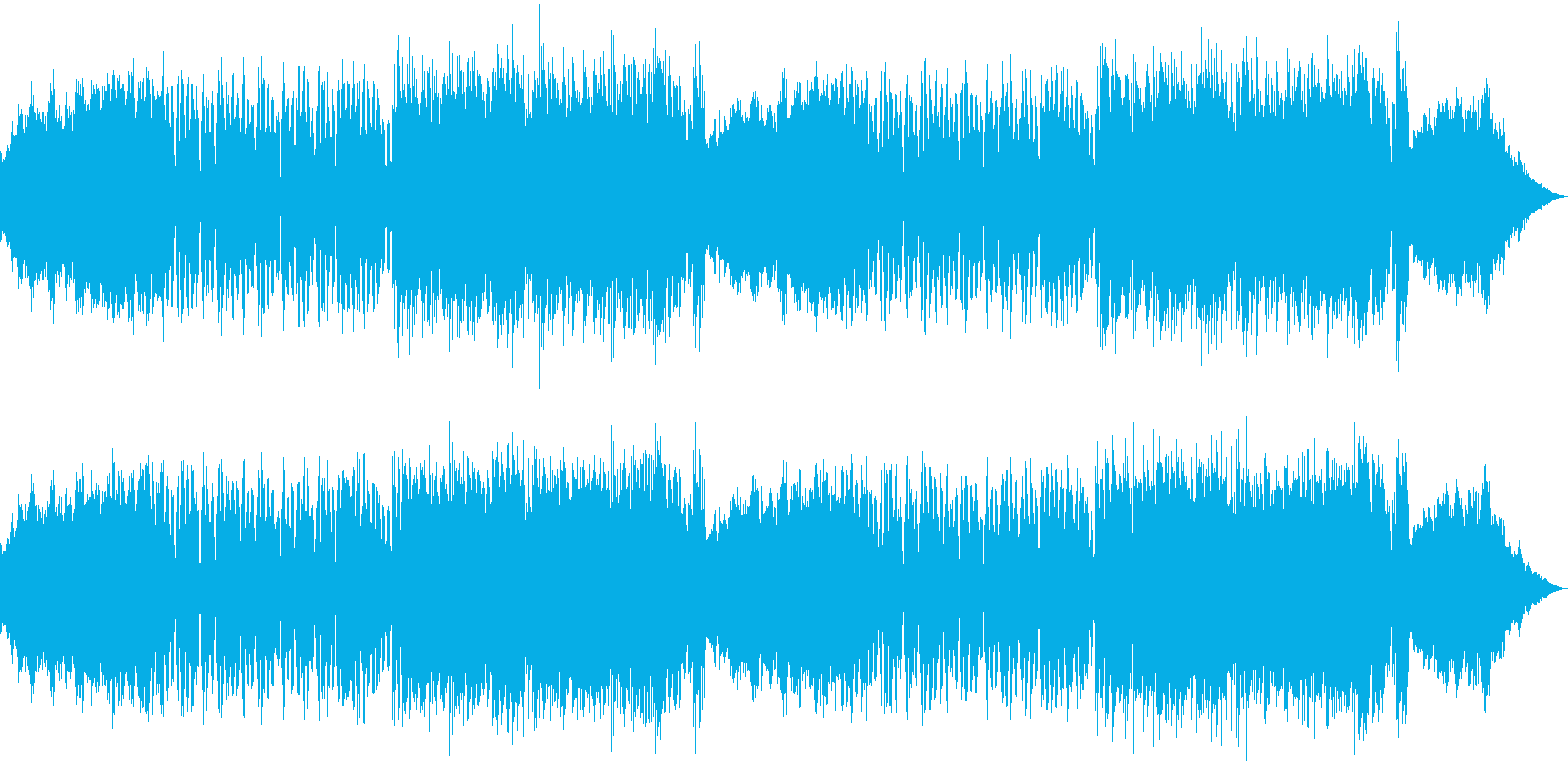 レトロゲーム風BGM(エンド、クリア)の再生済みの波形