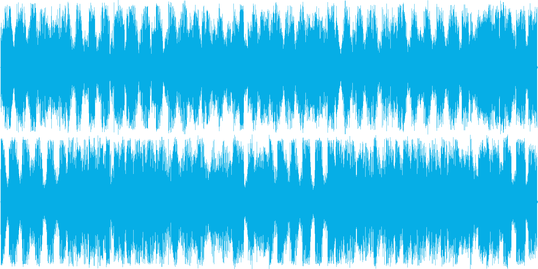 混沌としたリズムを基本にした楽曲です。の再生済みの波形