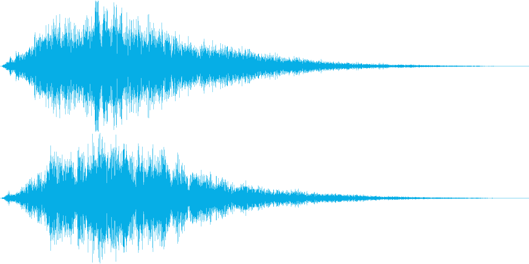 エフェクティブな効果音です。の再生済みの波形