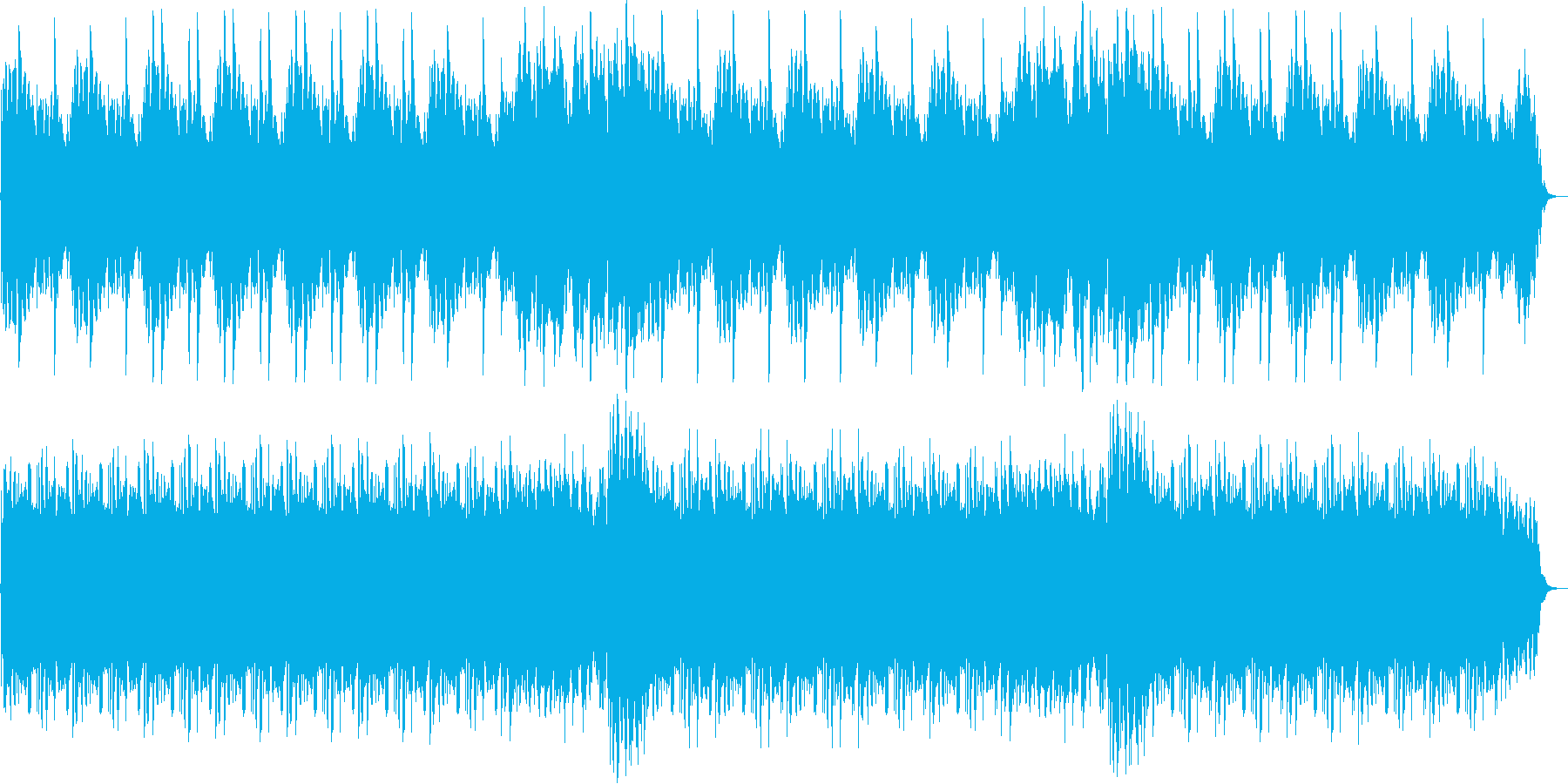 睡眠用BGM向けの優しい環境音楽の再生済みの波形