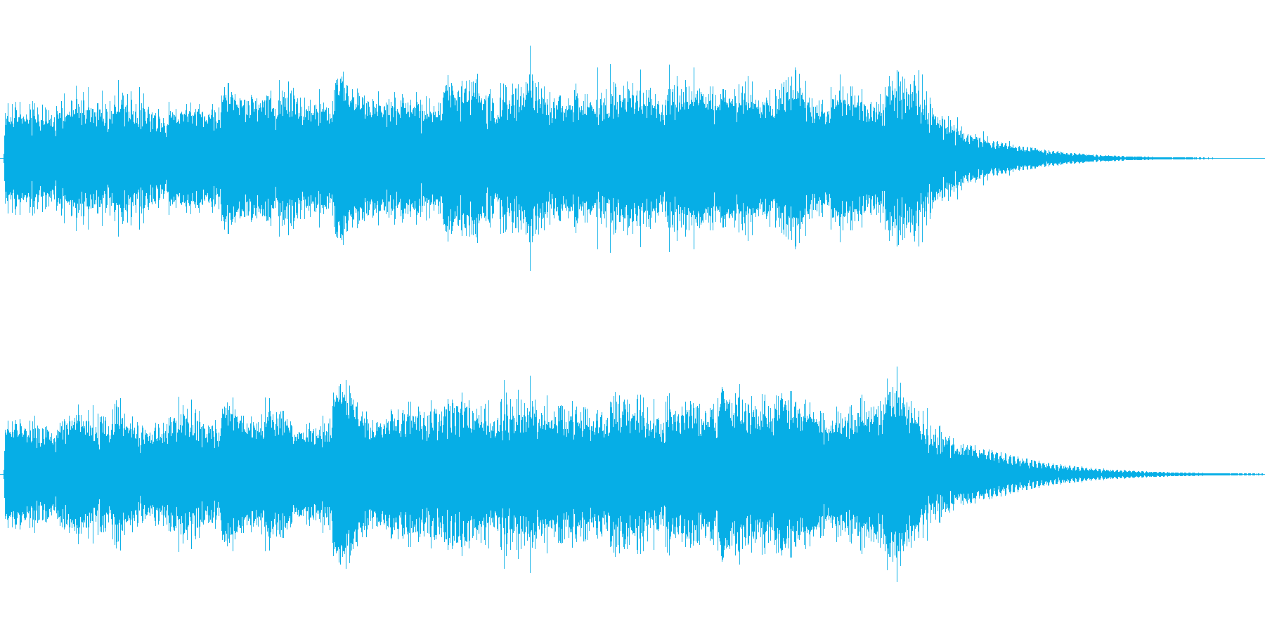 オルゴール音のチャイムの再生済みの波形