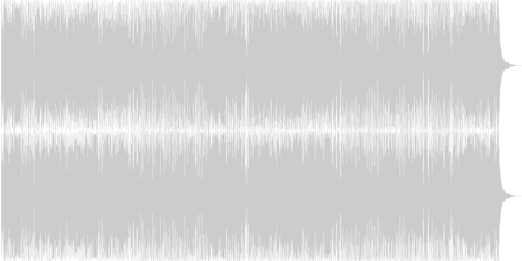 ギターのストロークが軽快な曲の未再生の波形