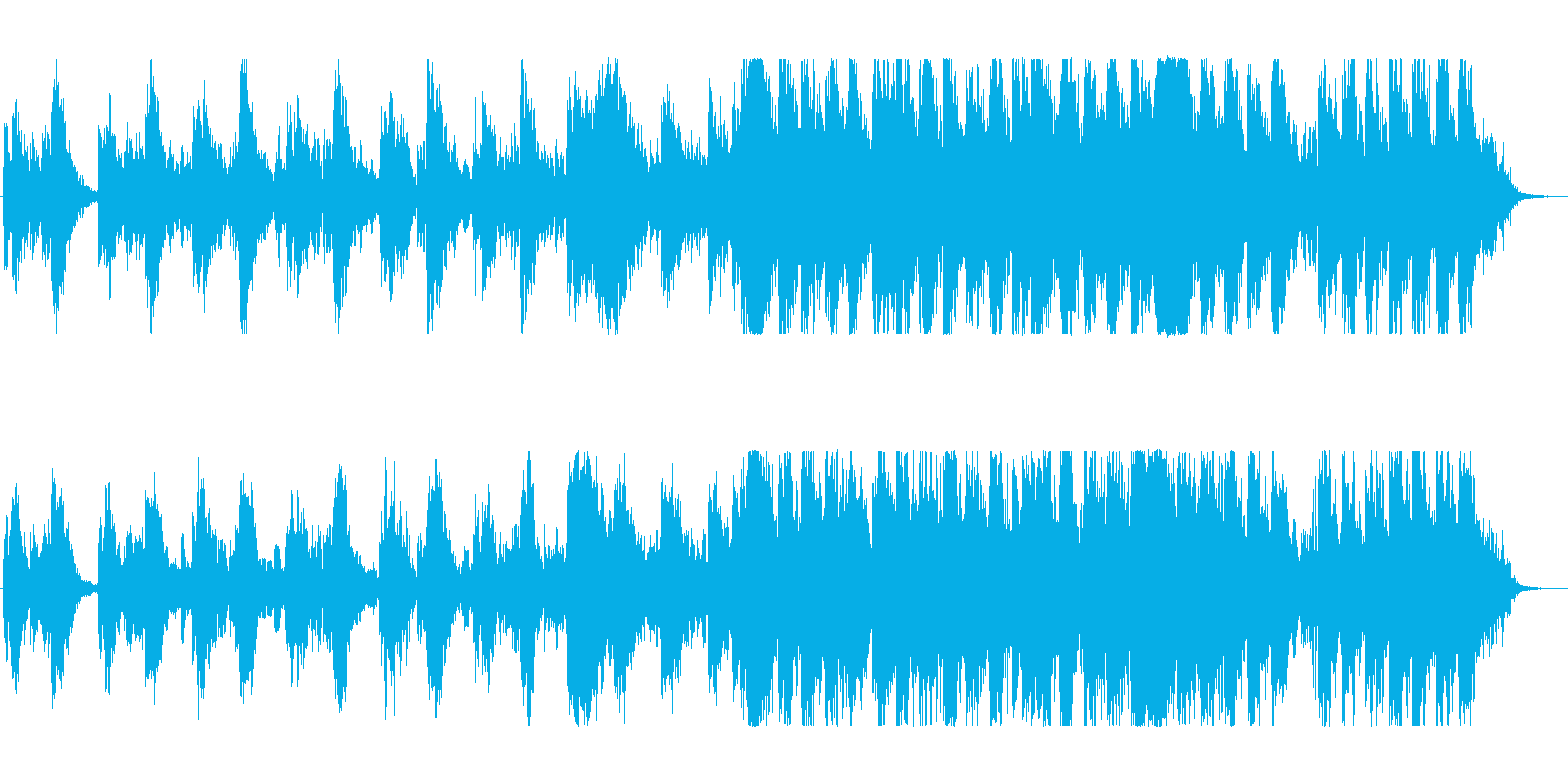 静謐な夜をイメージしたシンセ曲の再生済みの波形