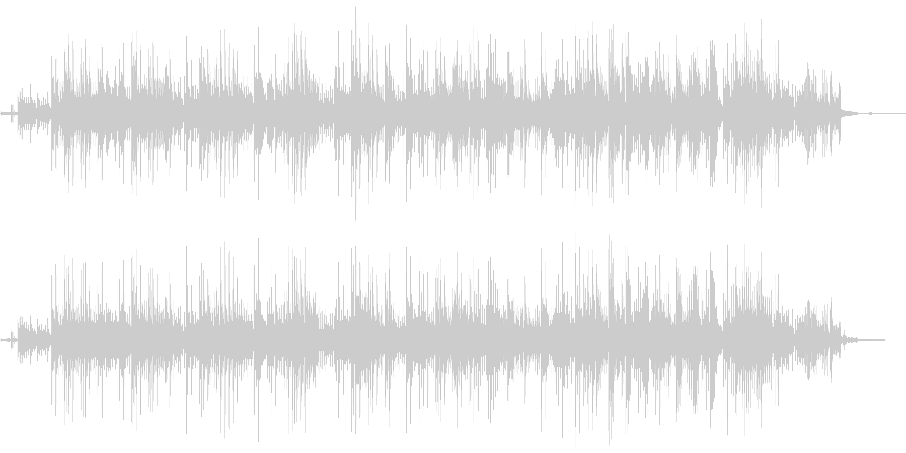 悲しい、何かが壊れてしまった曲の未再生の波形