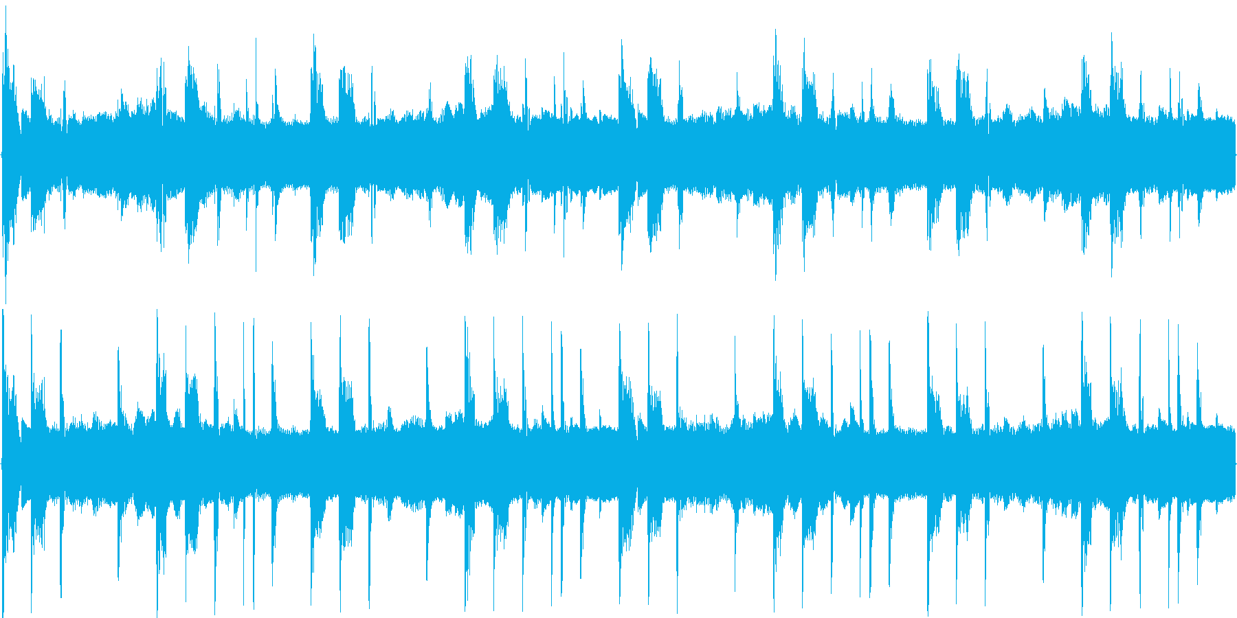 ハウス系のドラムを強調した楽曲です。の再生済みの波形
