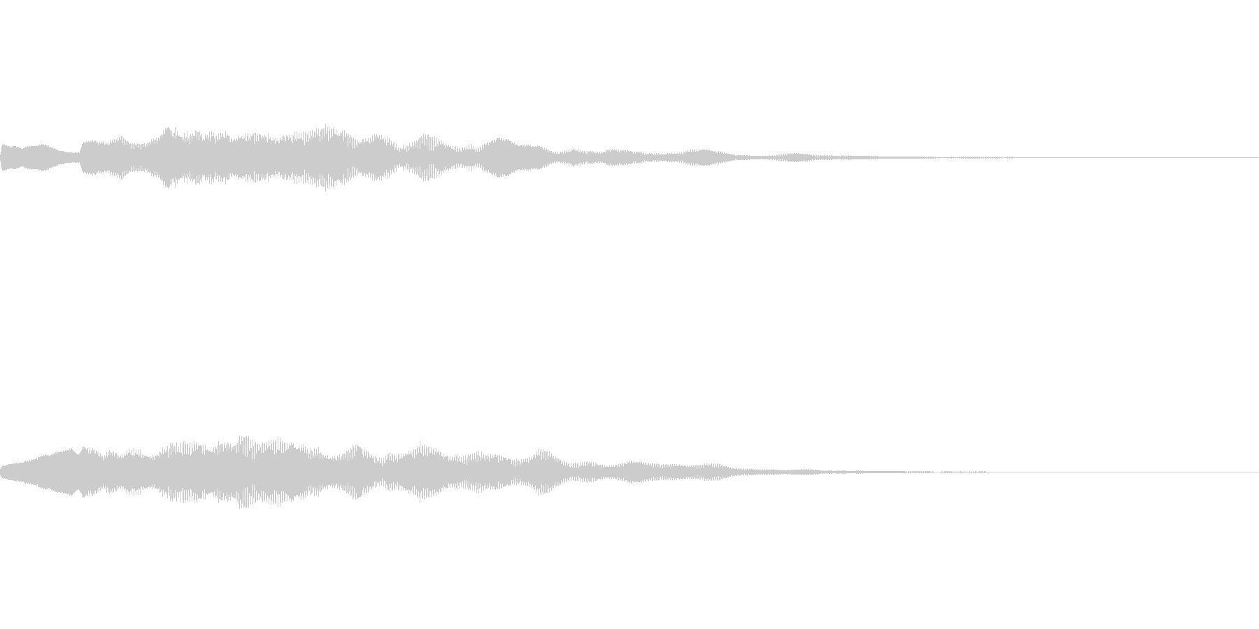 お知らせのベルの音の未再生の波形