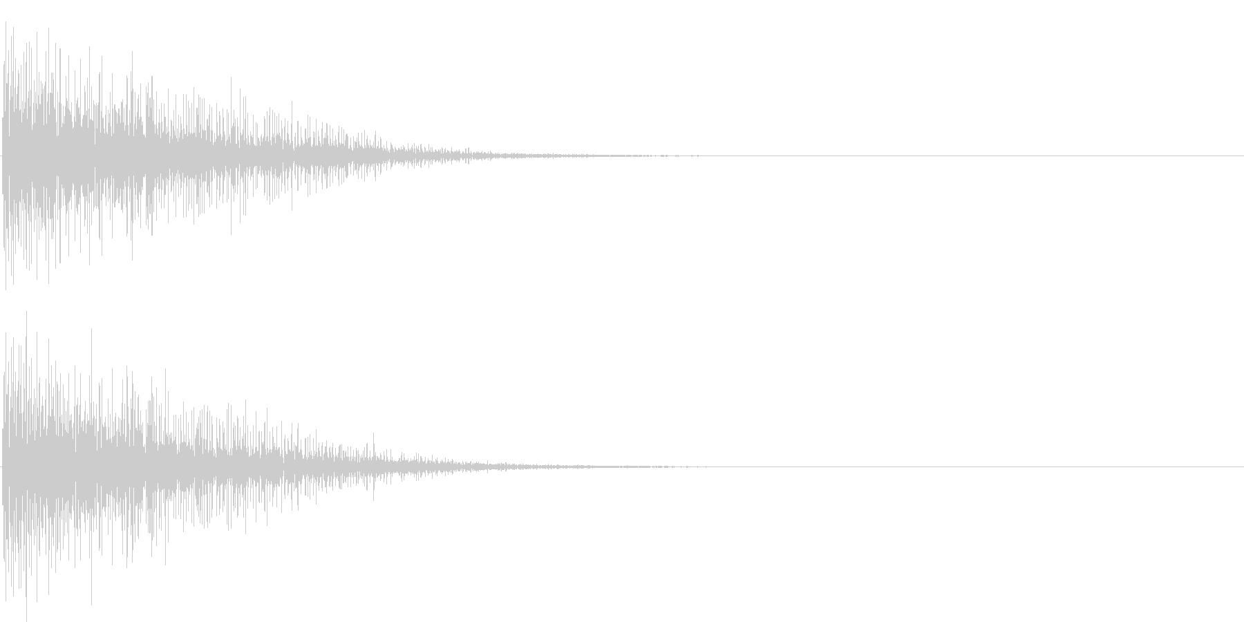 バン。発砲音C(低め)の未再生の波形