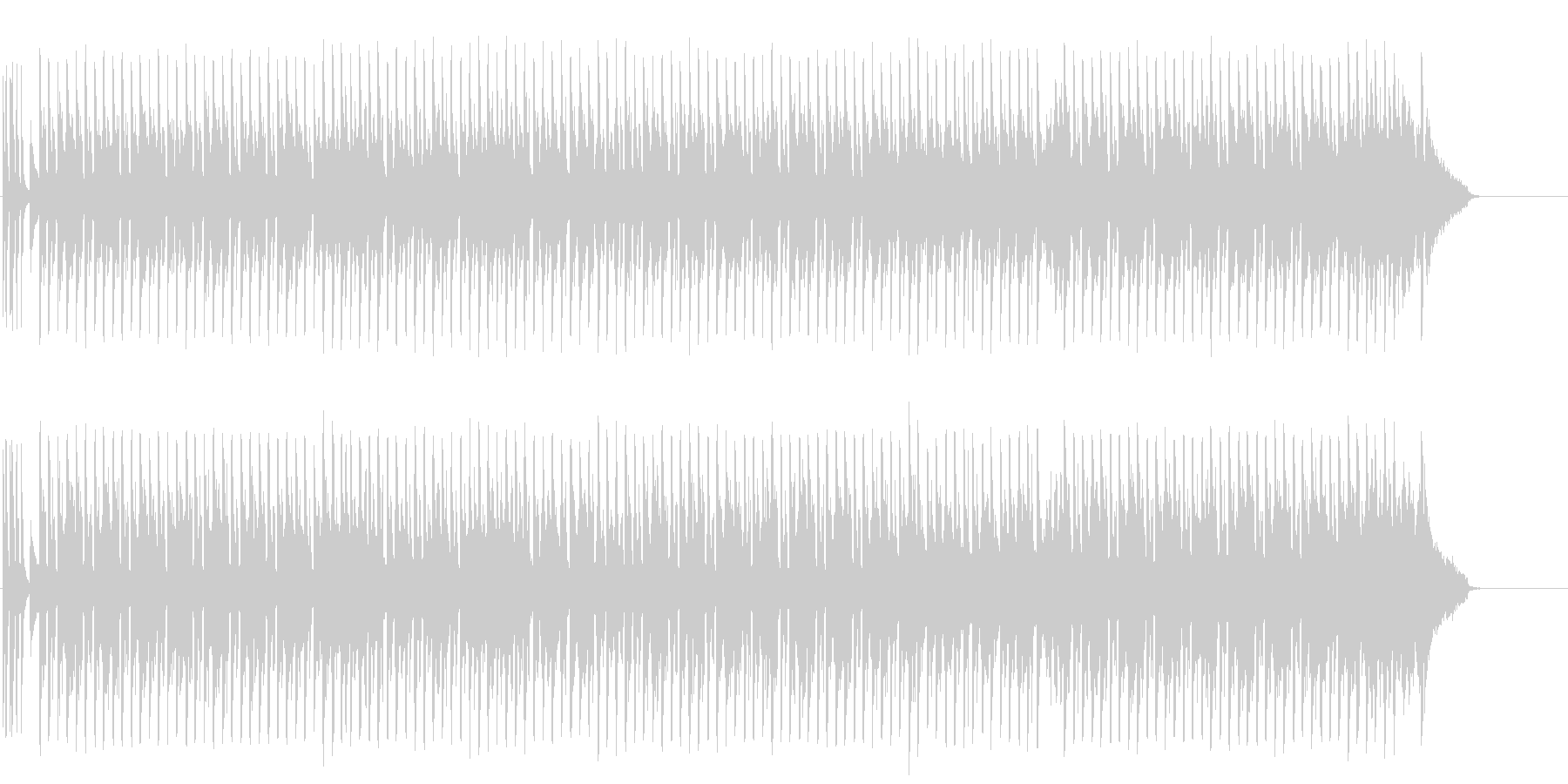 ほのぼのしたニューオリンズ・ジャズ風の曲の未再生の波形