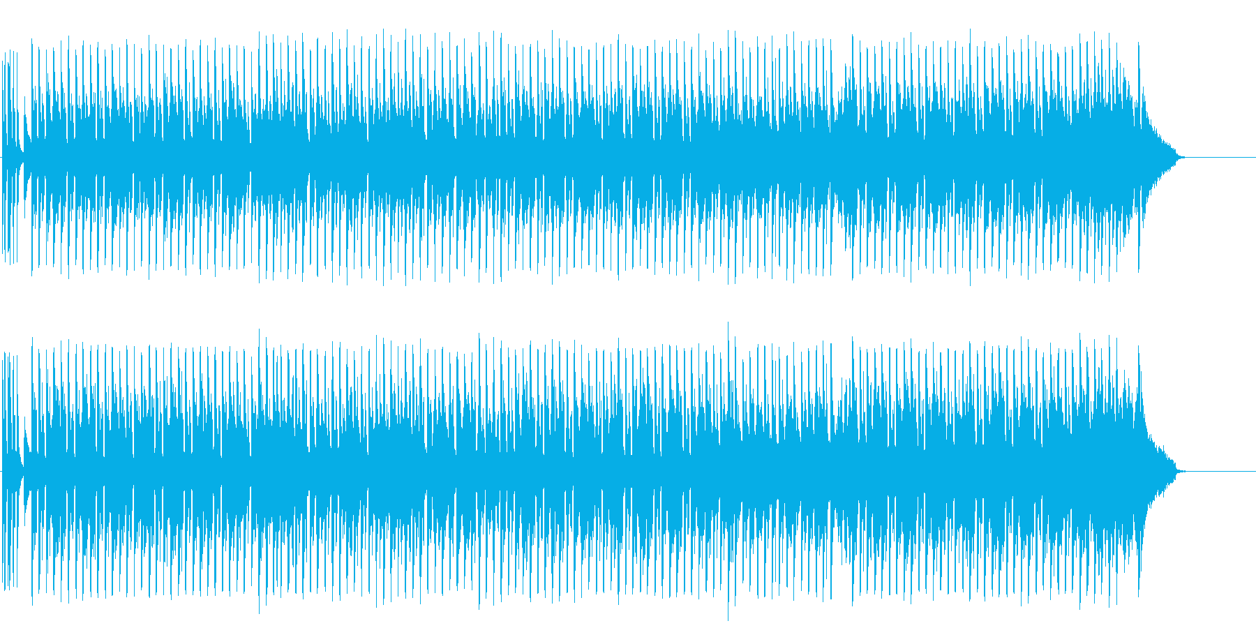 ほのぼのしたニューオリンズ・ジャズ風の曲の再生済みの波形