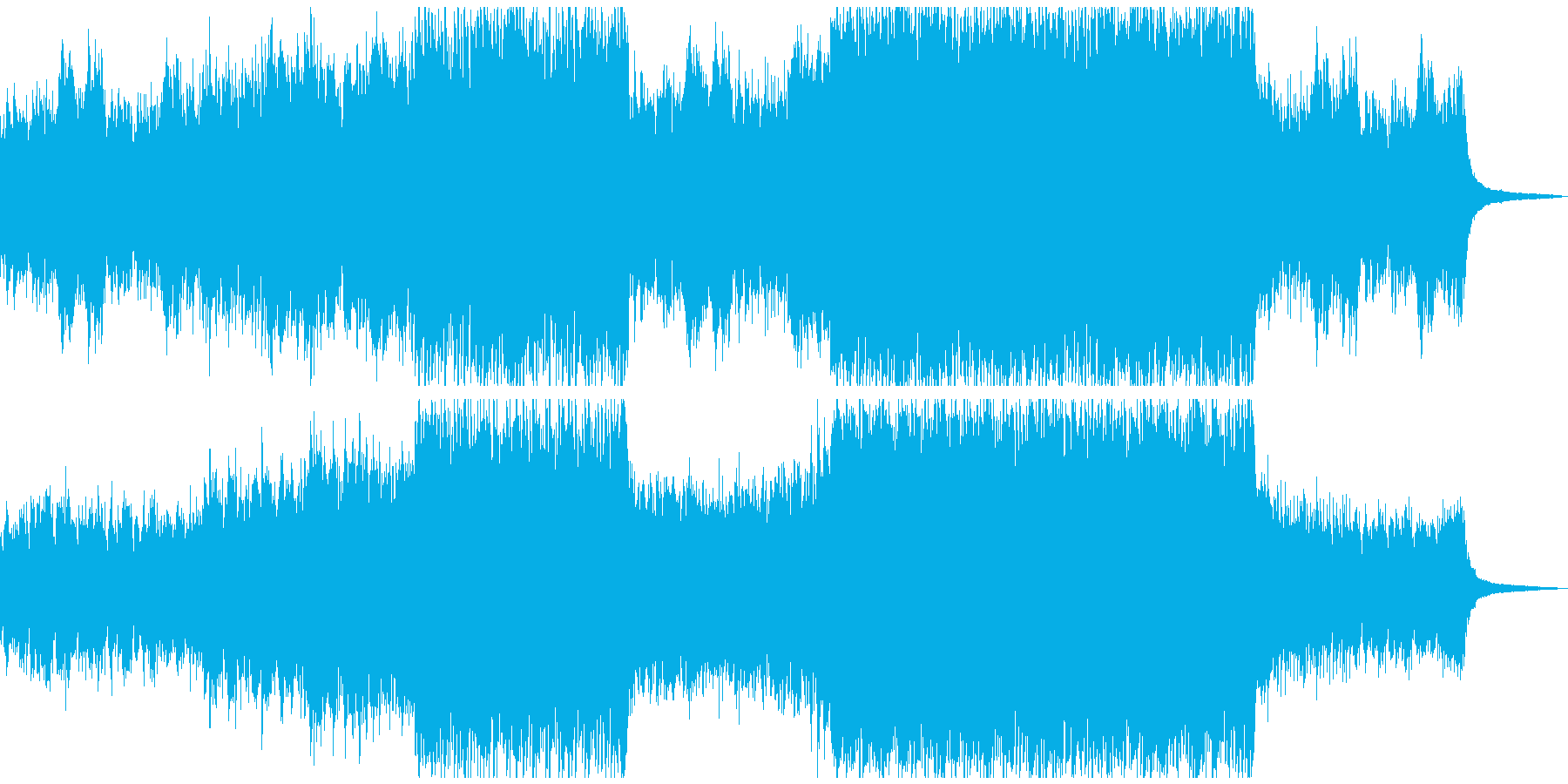 ピアノとオーケストラ行進曲風 エスニックの再生済みの波形