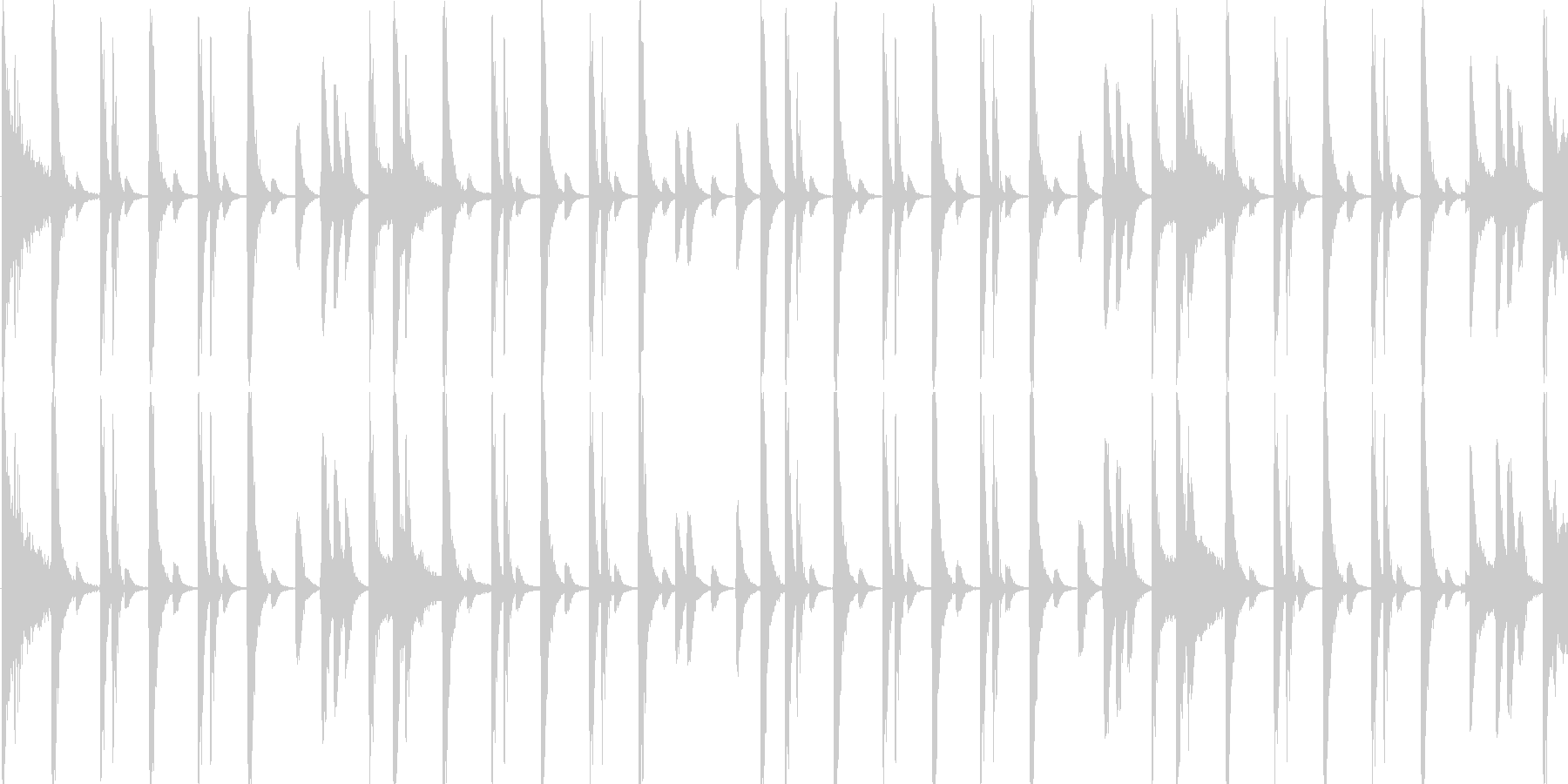 ロックのドラムをイメージした楽曲です。の未再生の波形