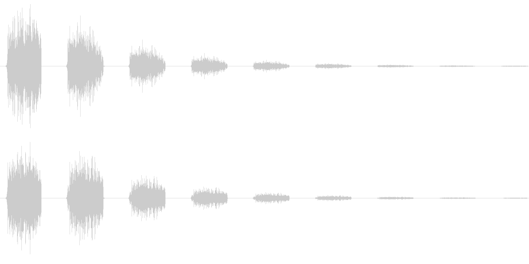 ノイズを意識した短いシーン効果音です。の未再生の波形