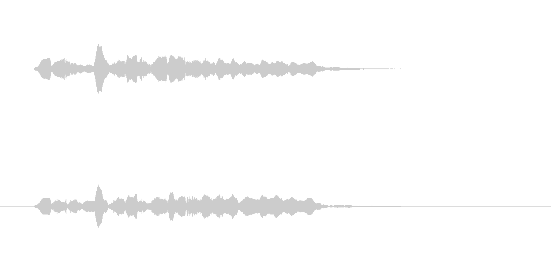 幻想的な笛の音の未再生の波形