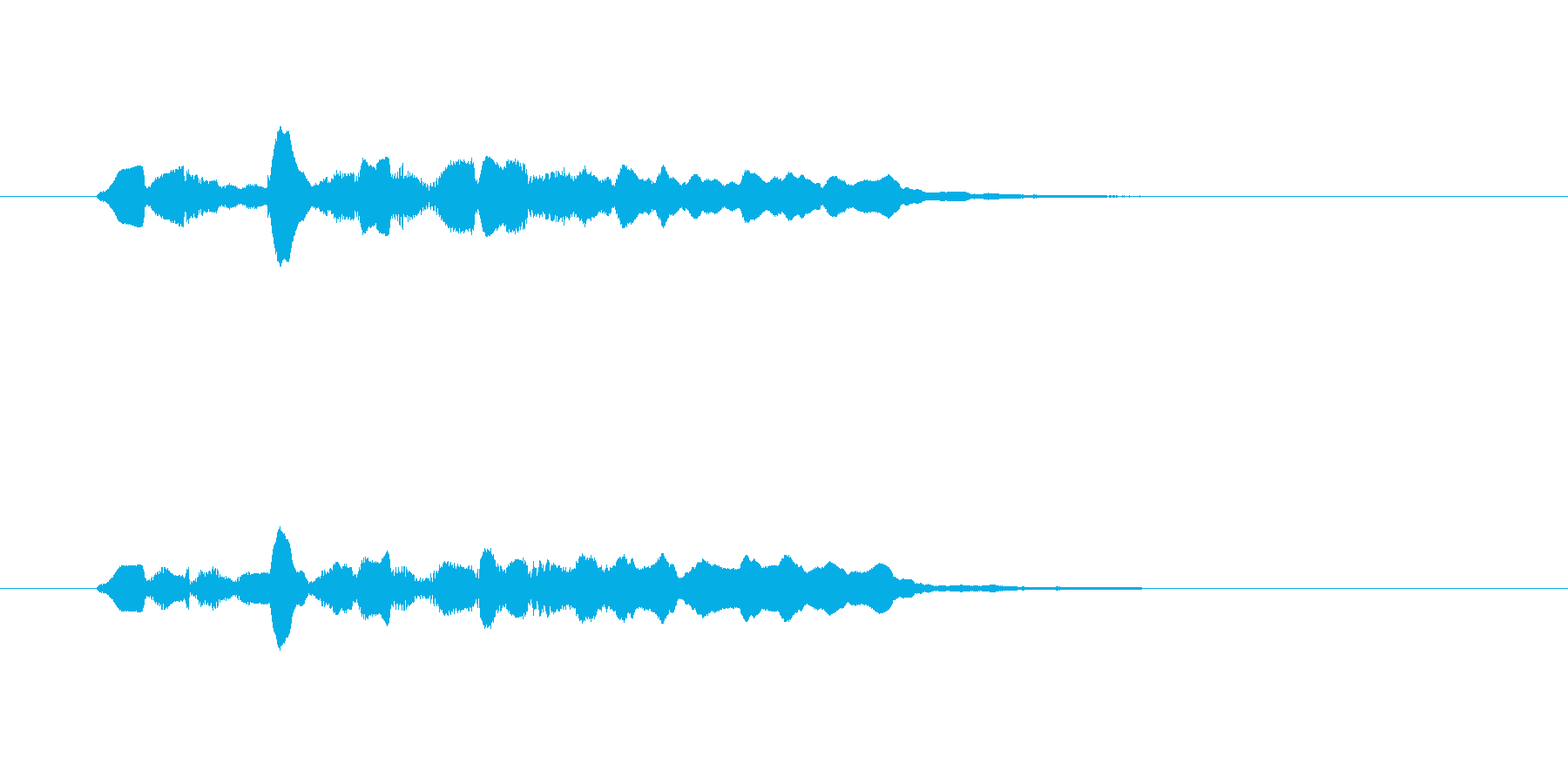 幻想的な笛の音の再生済みの波形