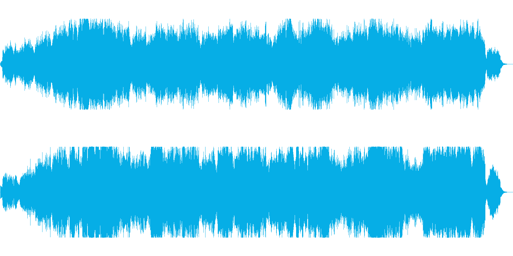 達成感あふれる感動の女性ボーカル曲の再生済みの波形