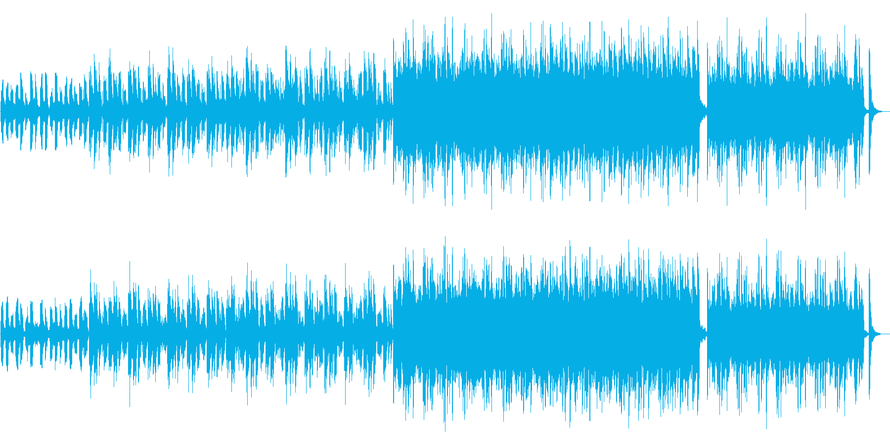 爽やかで温かいCM曲の再生済みの波形