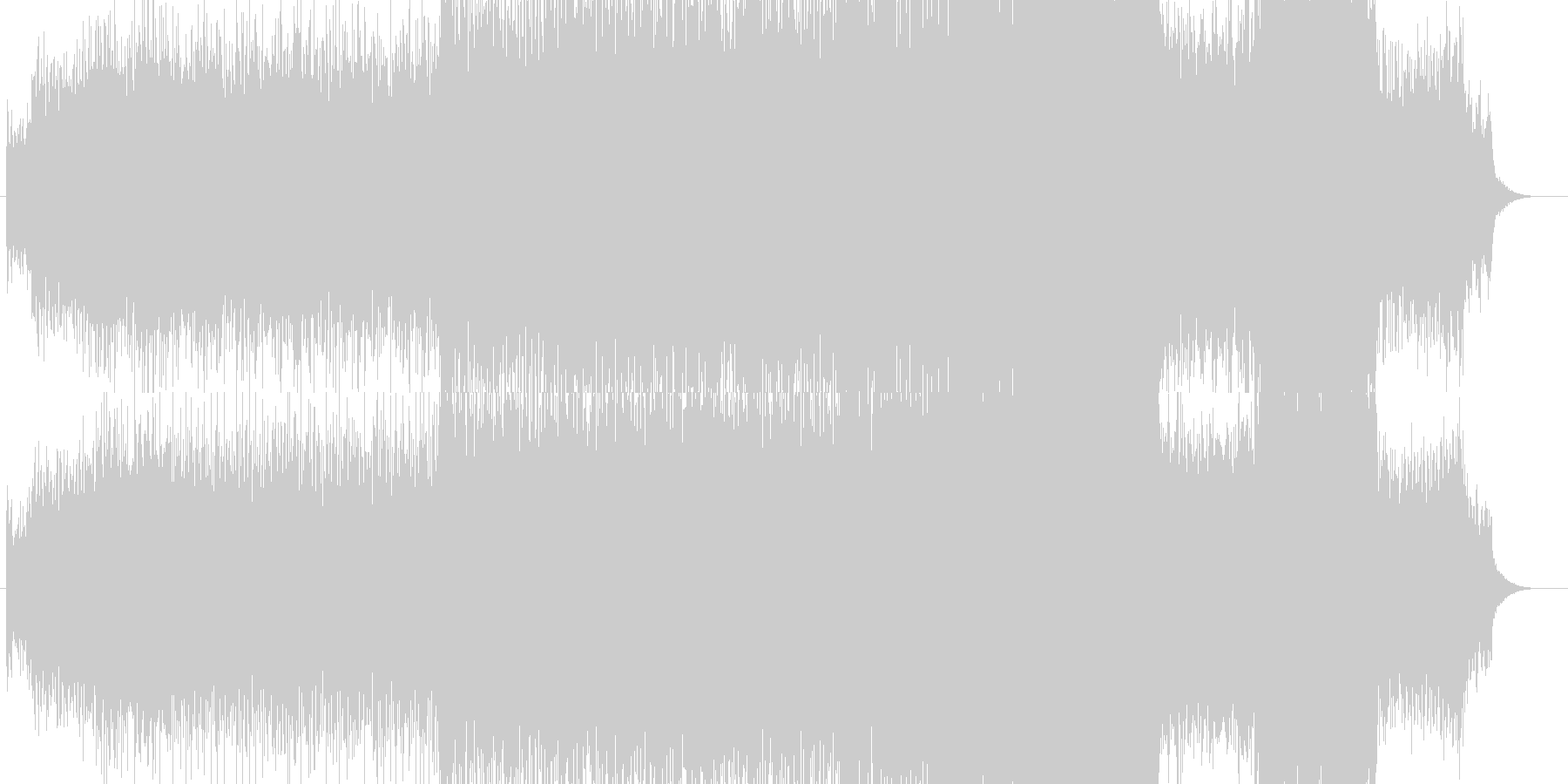 雨の中、侍が歩いているイメージです。の未再生の波形