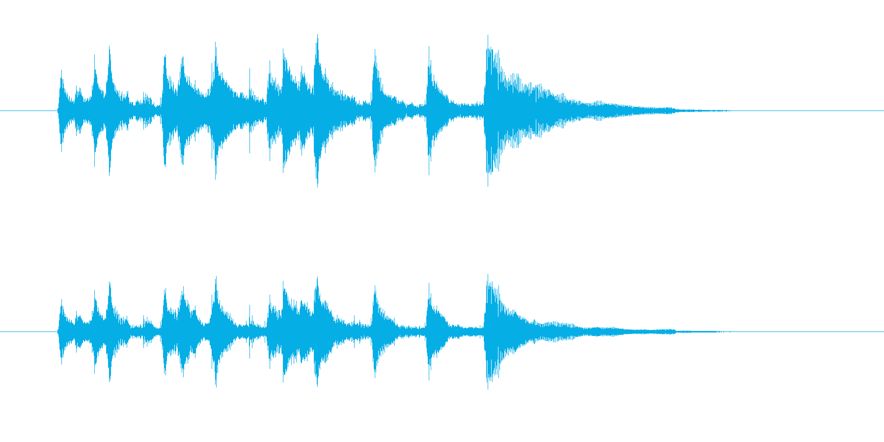 楽しげなギター音(弦、弾く)の再生済みの波形