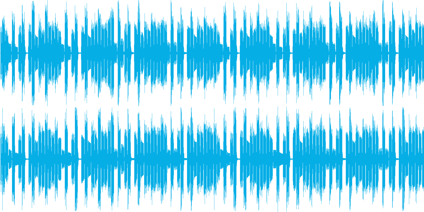 ハウスのリズムを基本にした楽曲です。の再生済みの波形