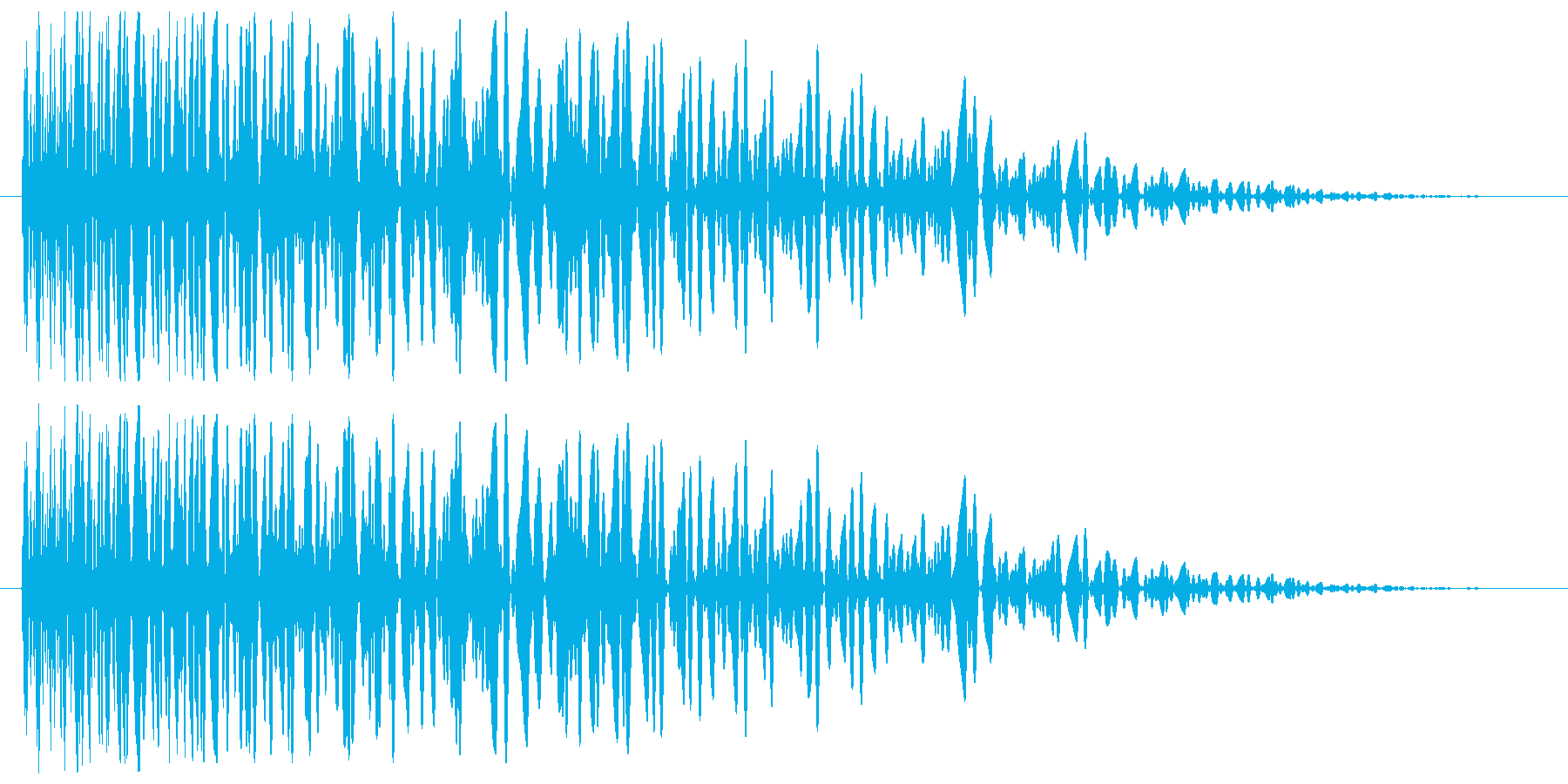 爆発音(鈍い、中規模)の再生済みの波形