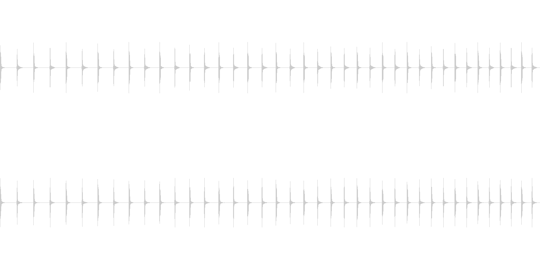 チッチッチ:早くなる秒針の音の未再生の波形