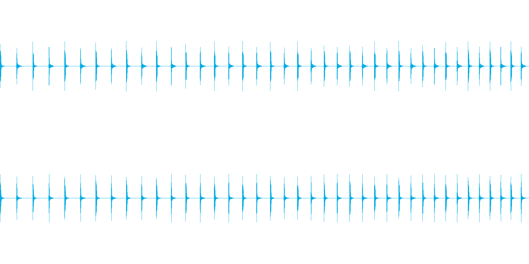 チッチッチ:早くなる秒針の音の再生済みの波形