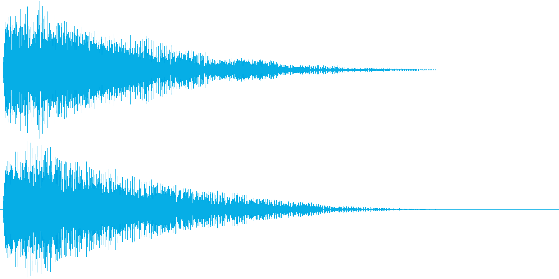 ドヨ~ン。落ち込む音Aの再生済みの波形