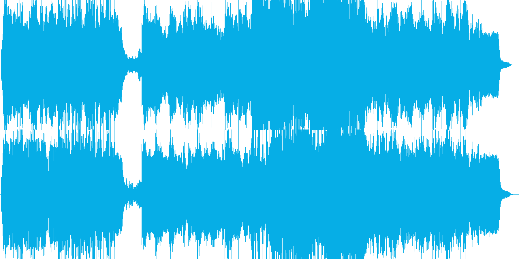 ピアノがメインのゆっくりとした感傷的な曲の再生済みの波形