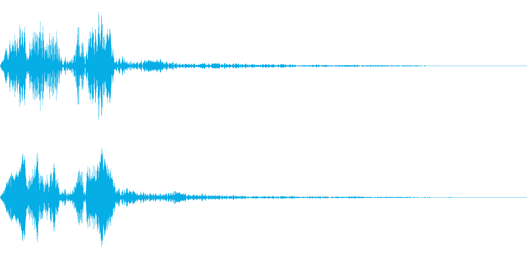 ピョコという音です。ボタンなどにの再生済みの波形