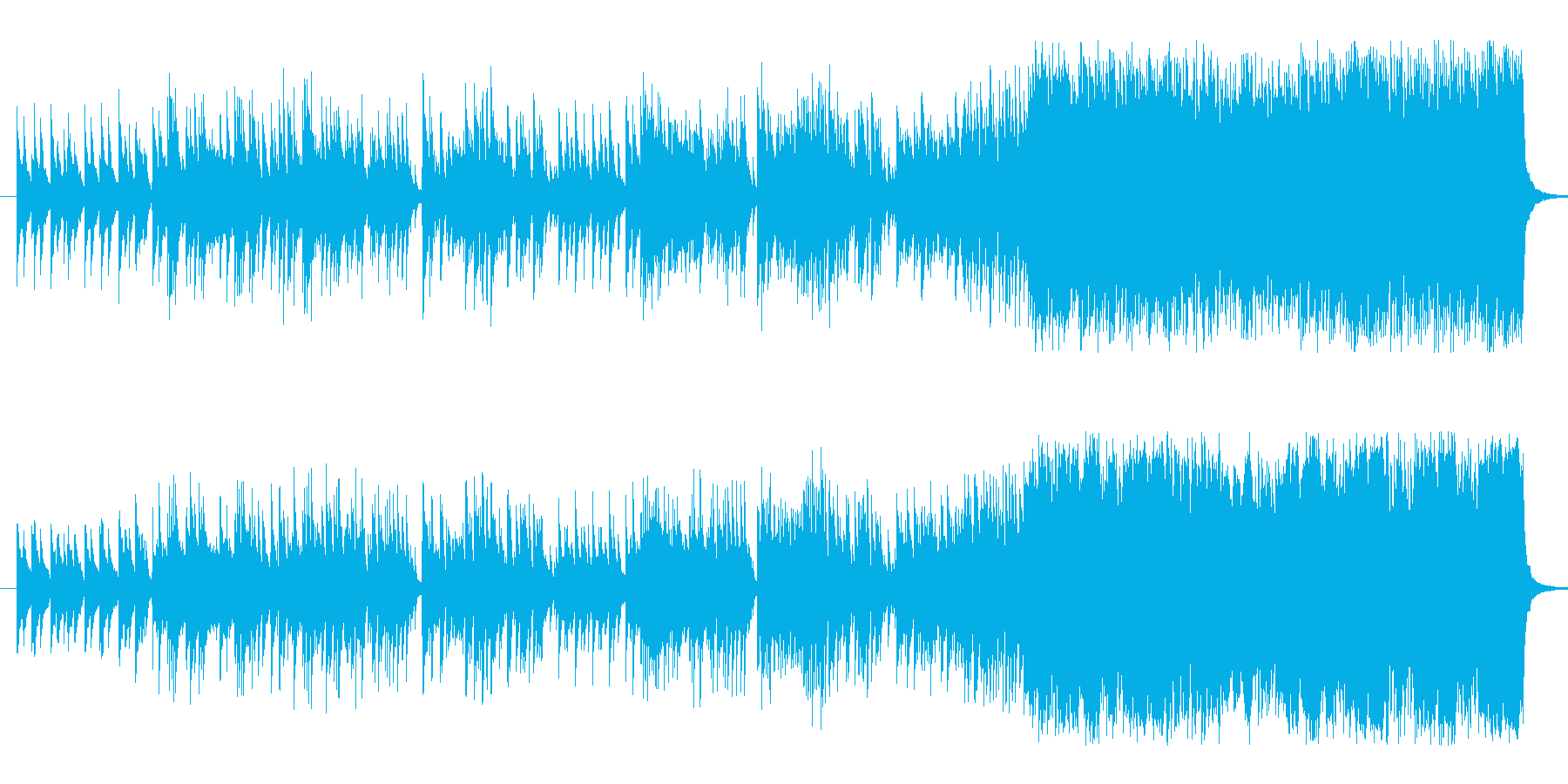 ある日の感情の変化をピアノで表現した曲の再生済みの波形