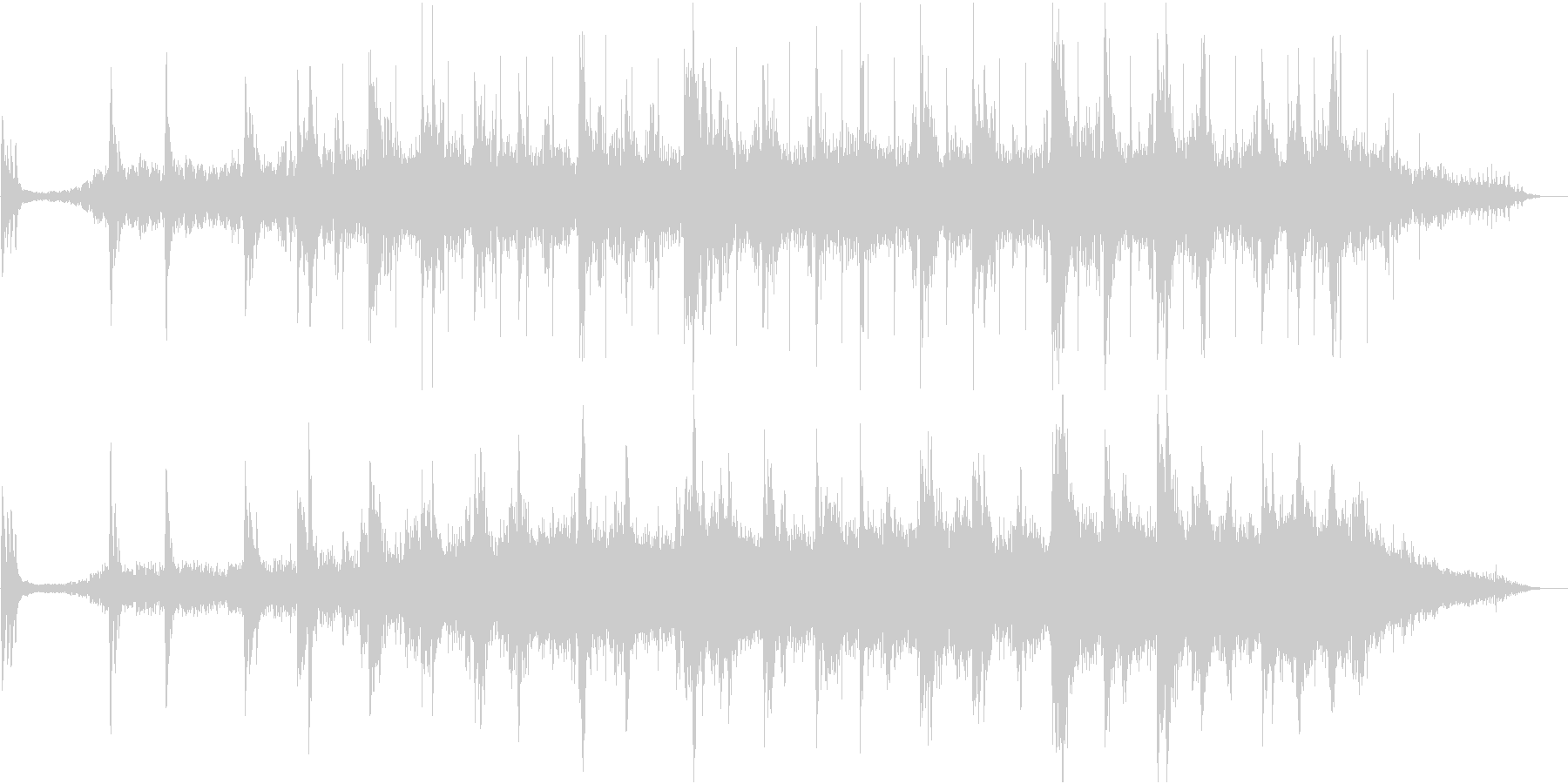 アンビエントなやわらかい響きの音楽の未再生の波形
