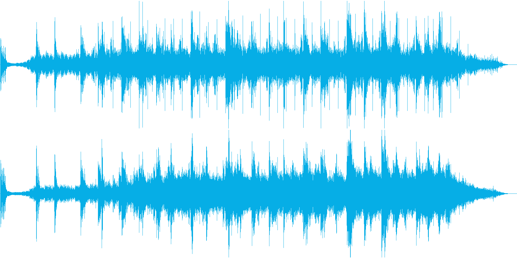 アンビエントなやわらかい響きの音楽の再生済みの波形