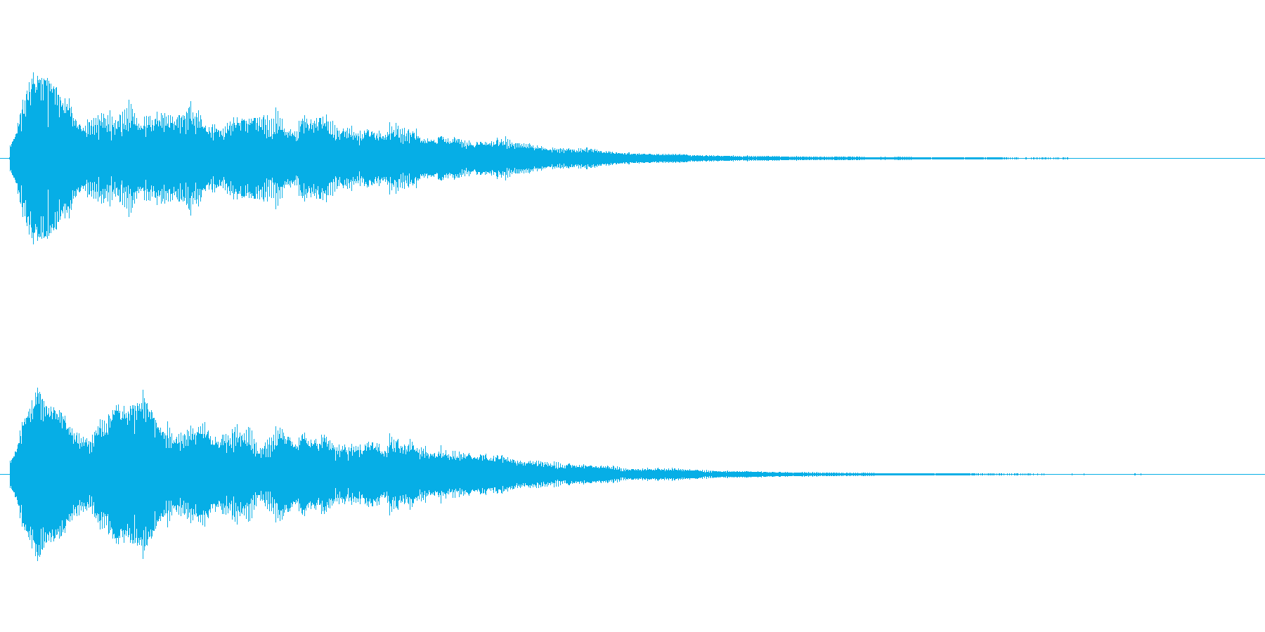 キラキラした効果音(お知らせ、爽やか)の再生済みの波形