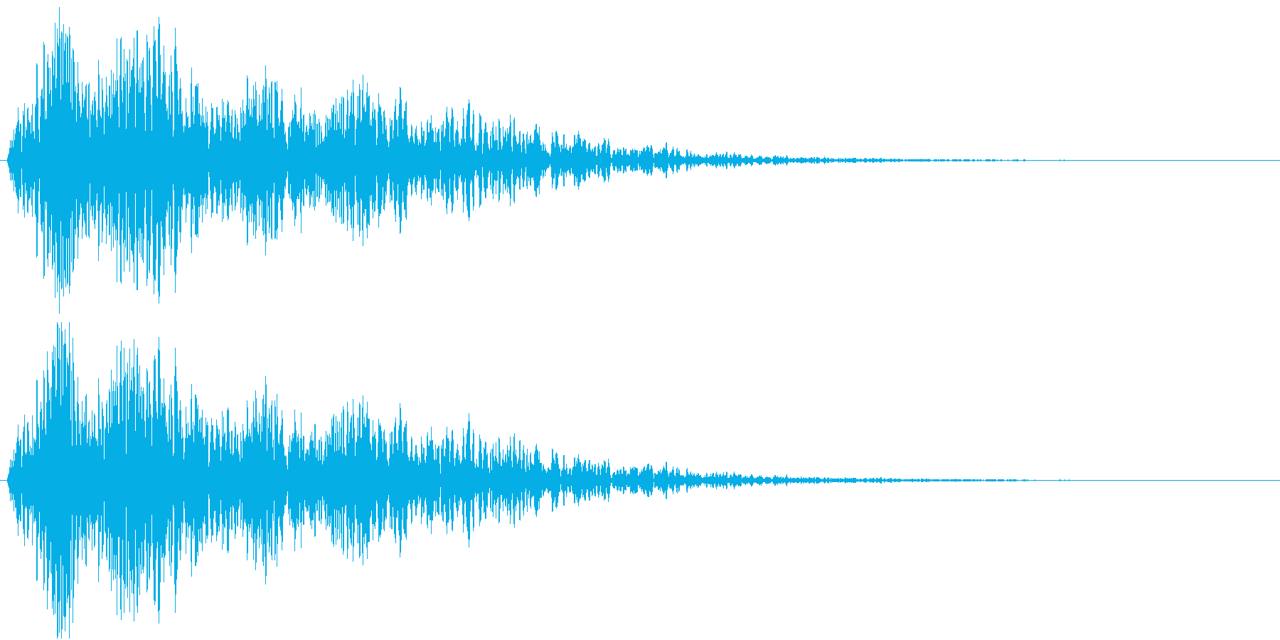 エフェクティブな効果音です。の再生済みの波形