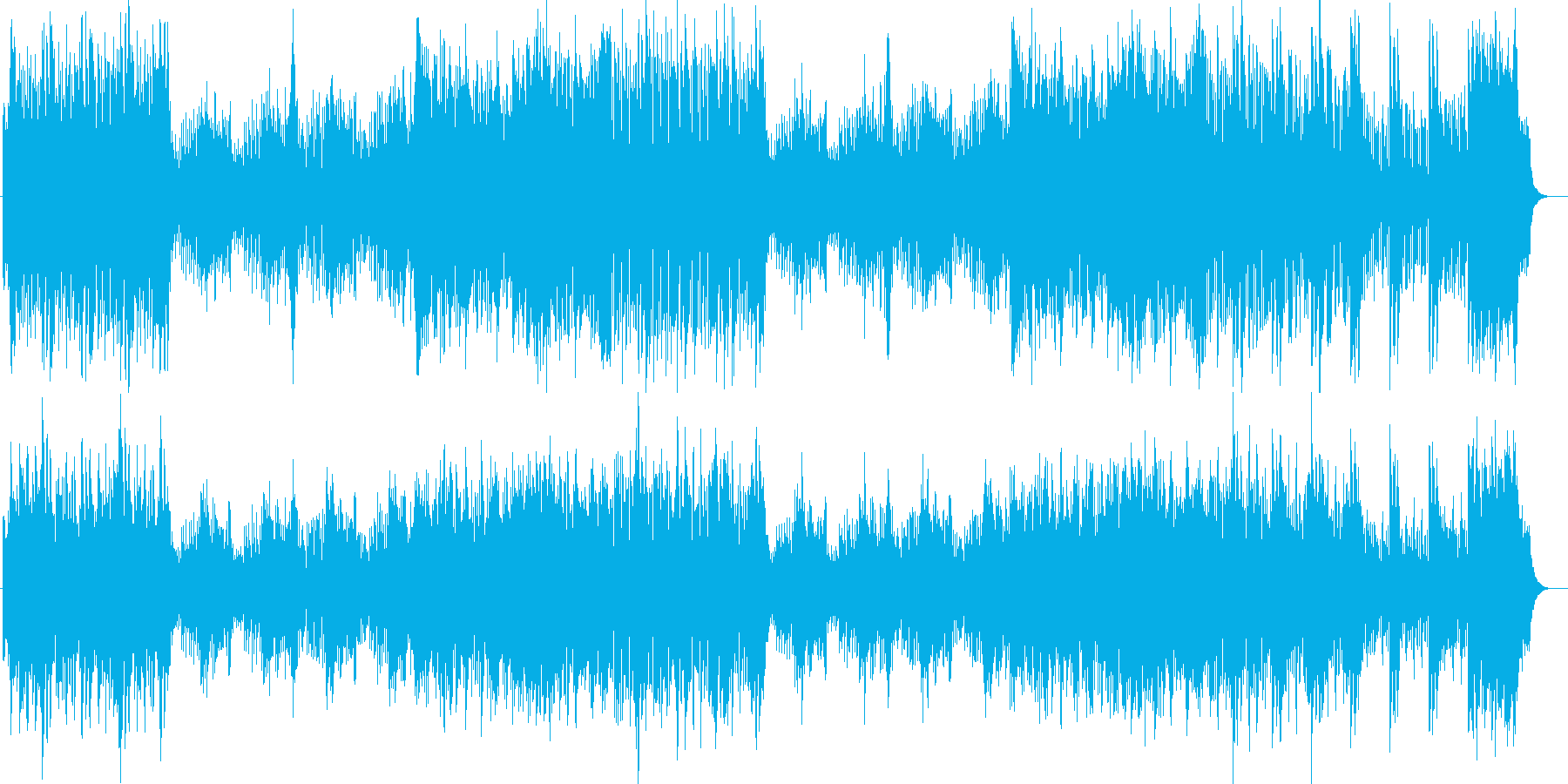 テーマパーク風オーケストラ曲の再生済みの波形