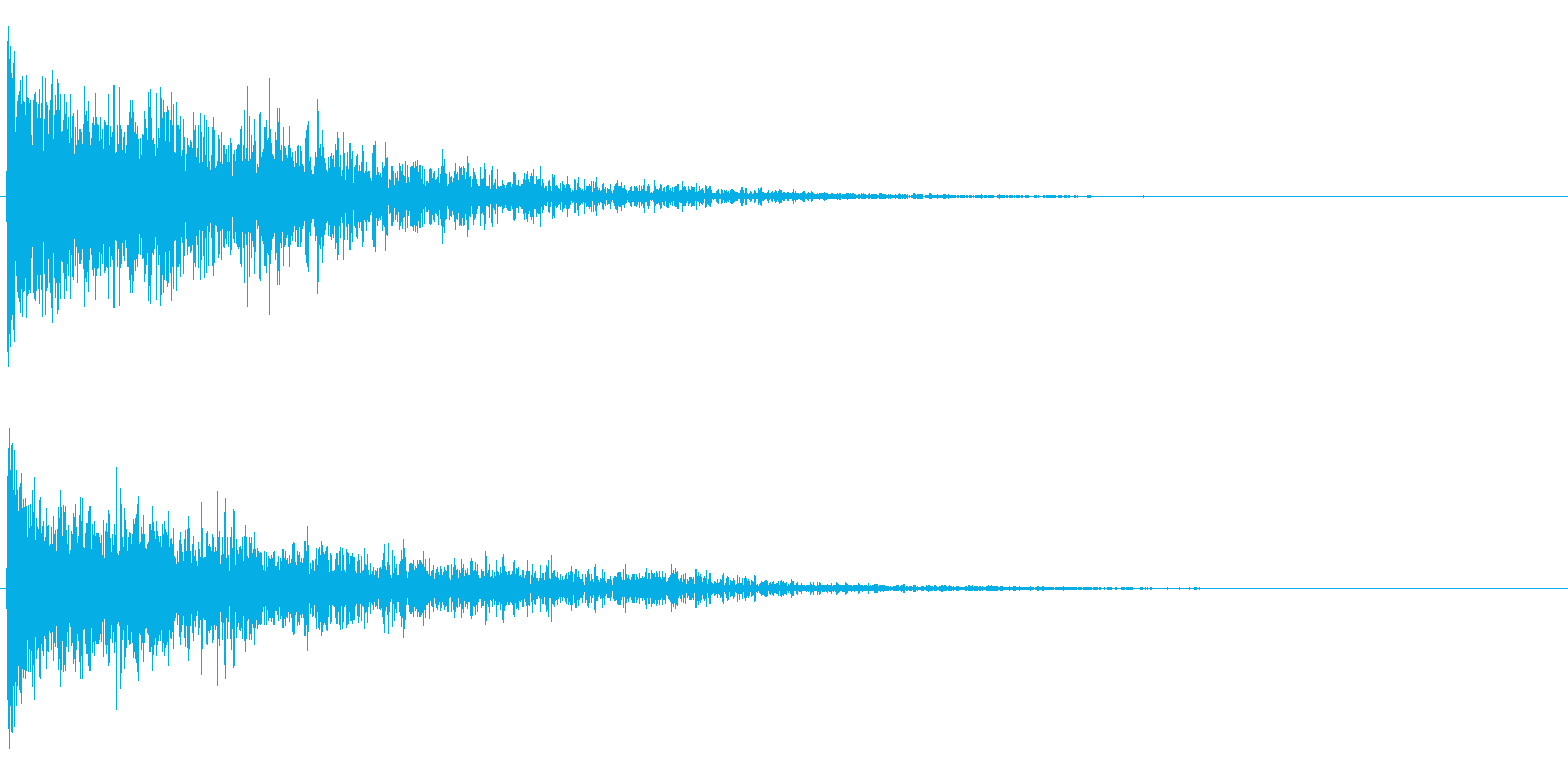 切り替え、驚き、爆発など効果音の再生済みの波形