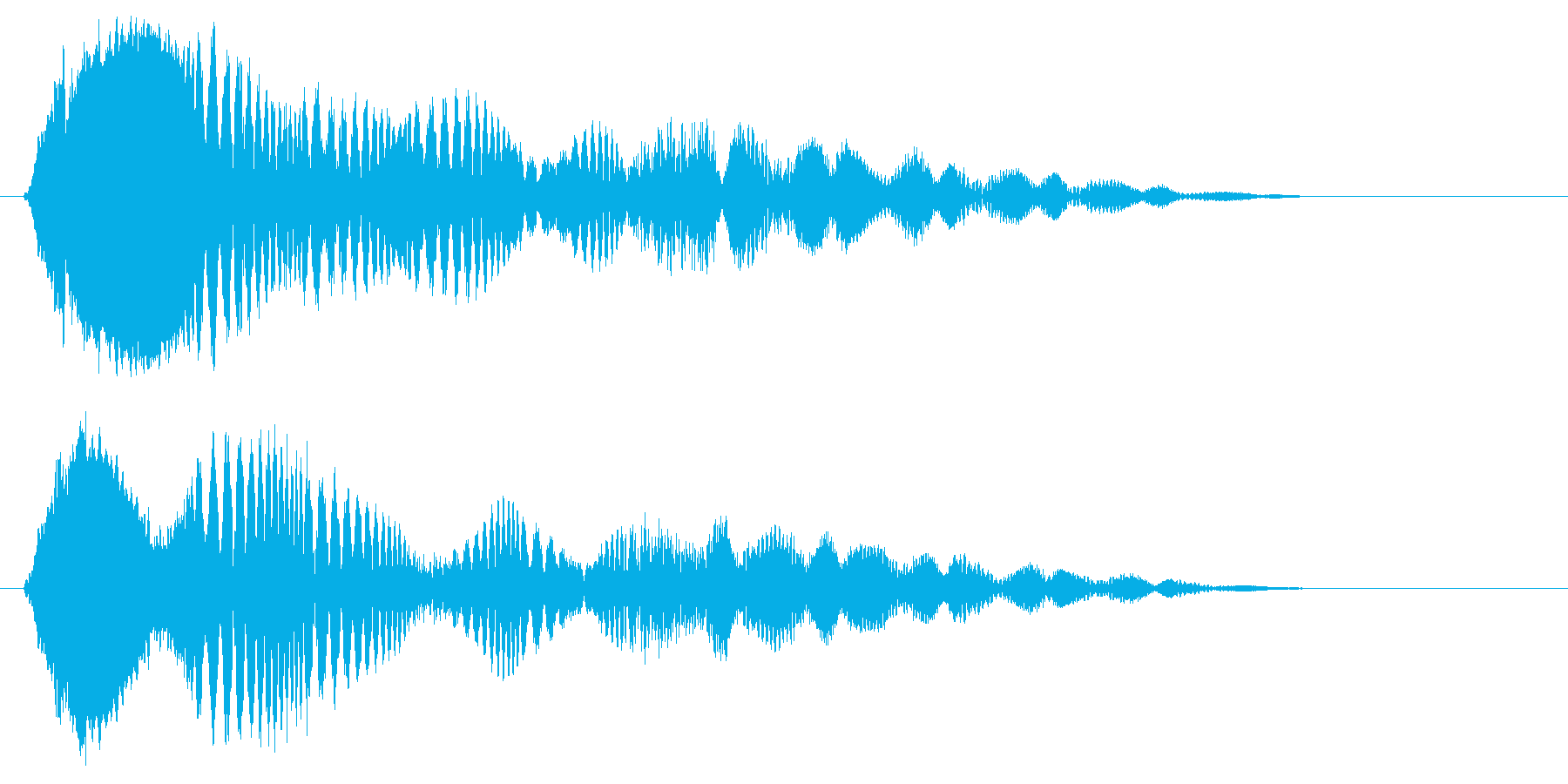 ピリピョ〜ン、ピョ〜ン(コミカル効果音)の再生済みの波形