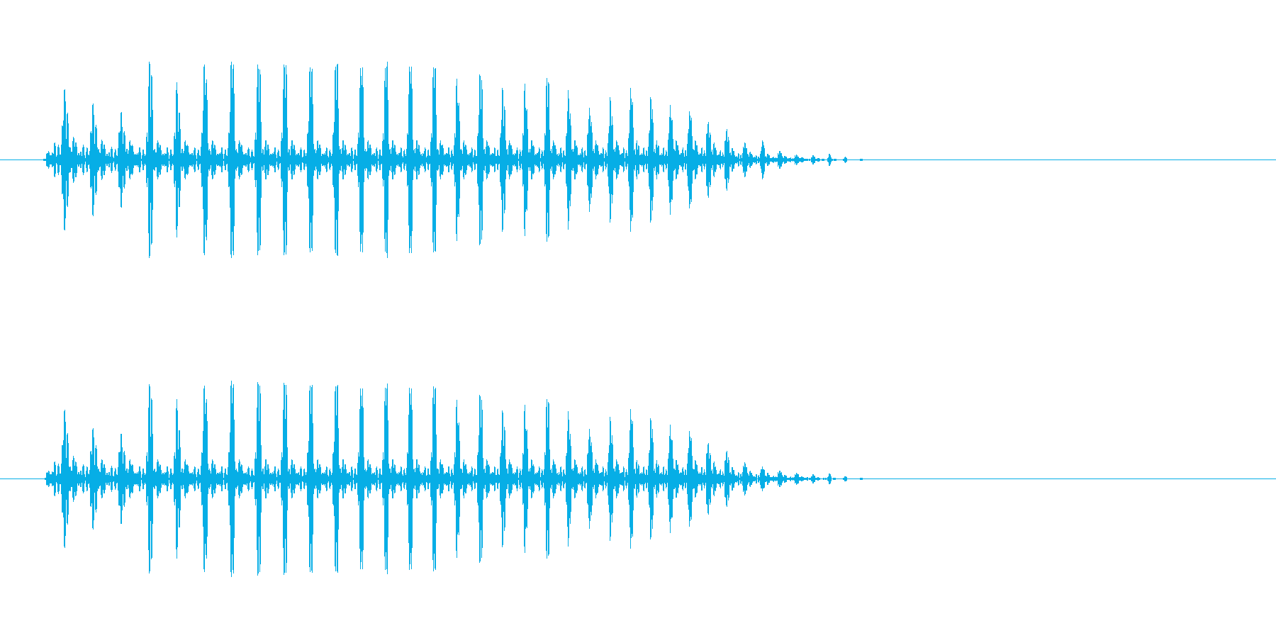 ブンッ ジャンプや虫の羽音のような音の再生済みの波形
