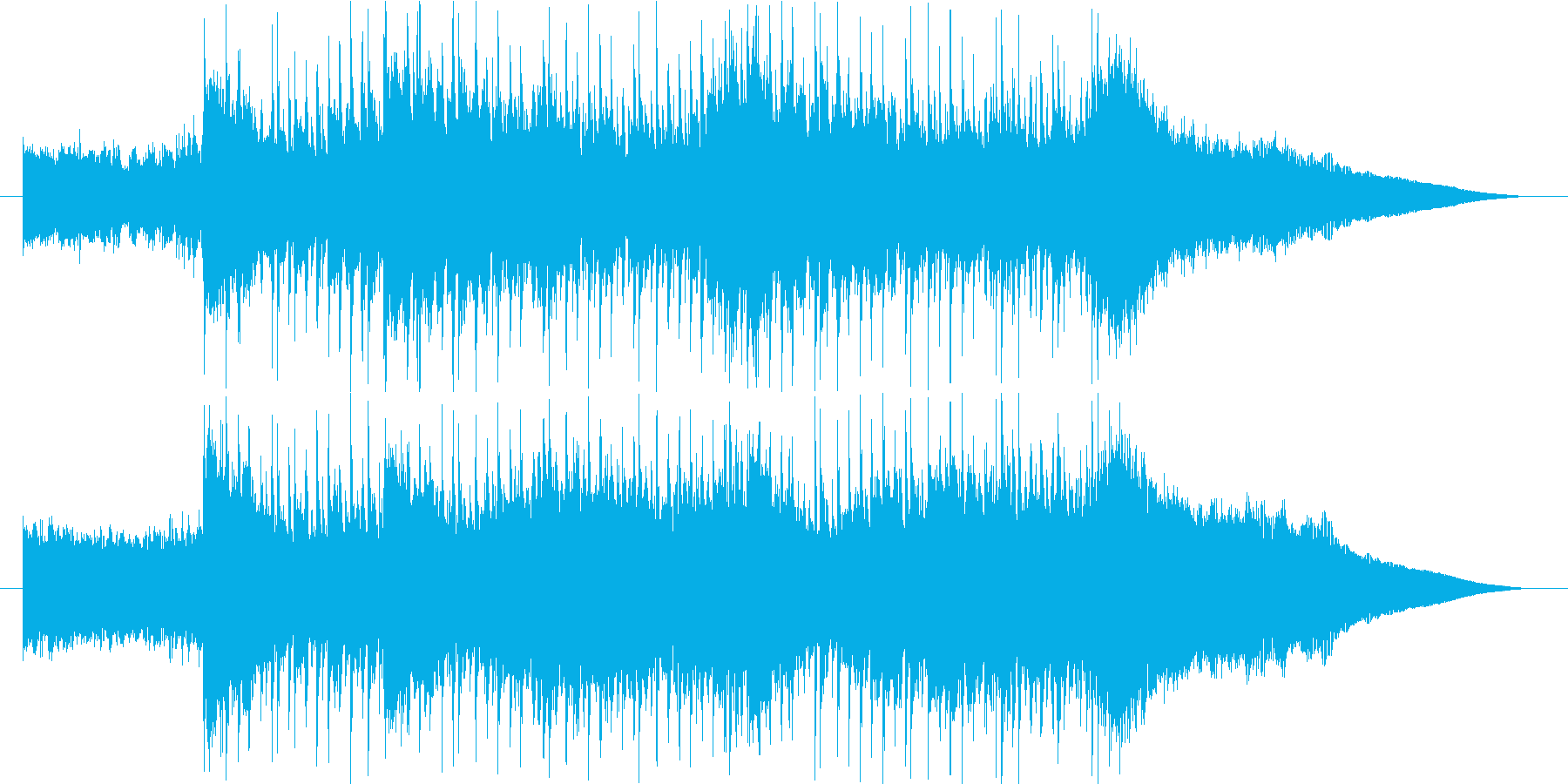 激しいギターリフのロックの再生済みの波形