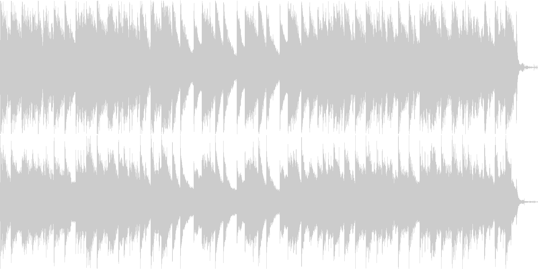 哀愁感があるピアノ、シンセBGMの未再生の波形
