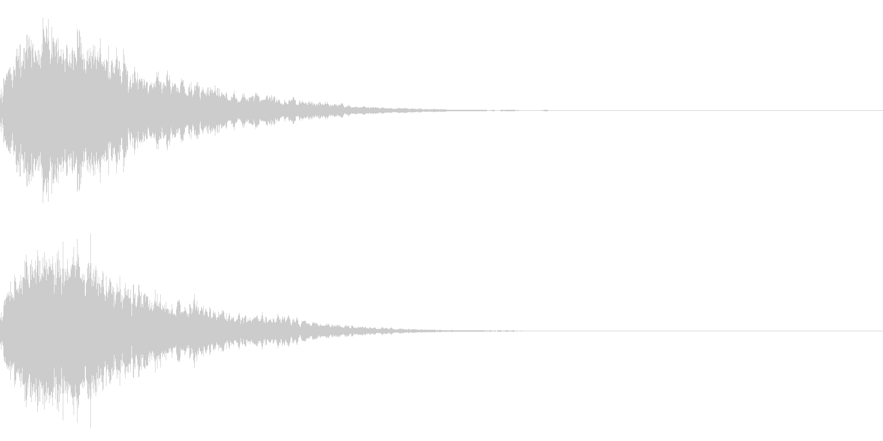 キラキラ輝く テロップ音 ボタン音!2bの未再生の波形