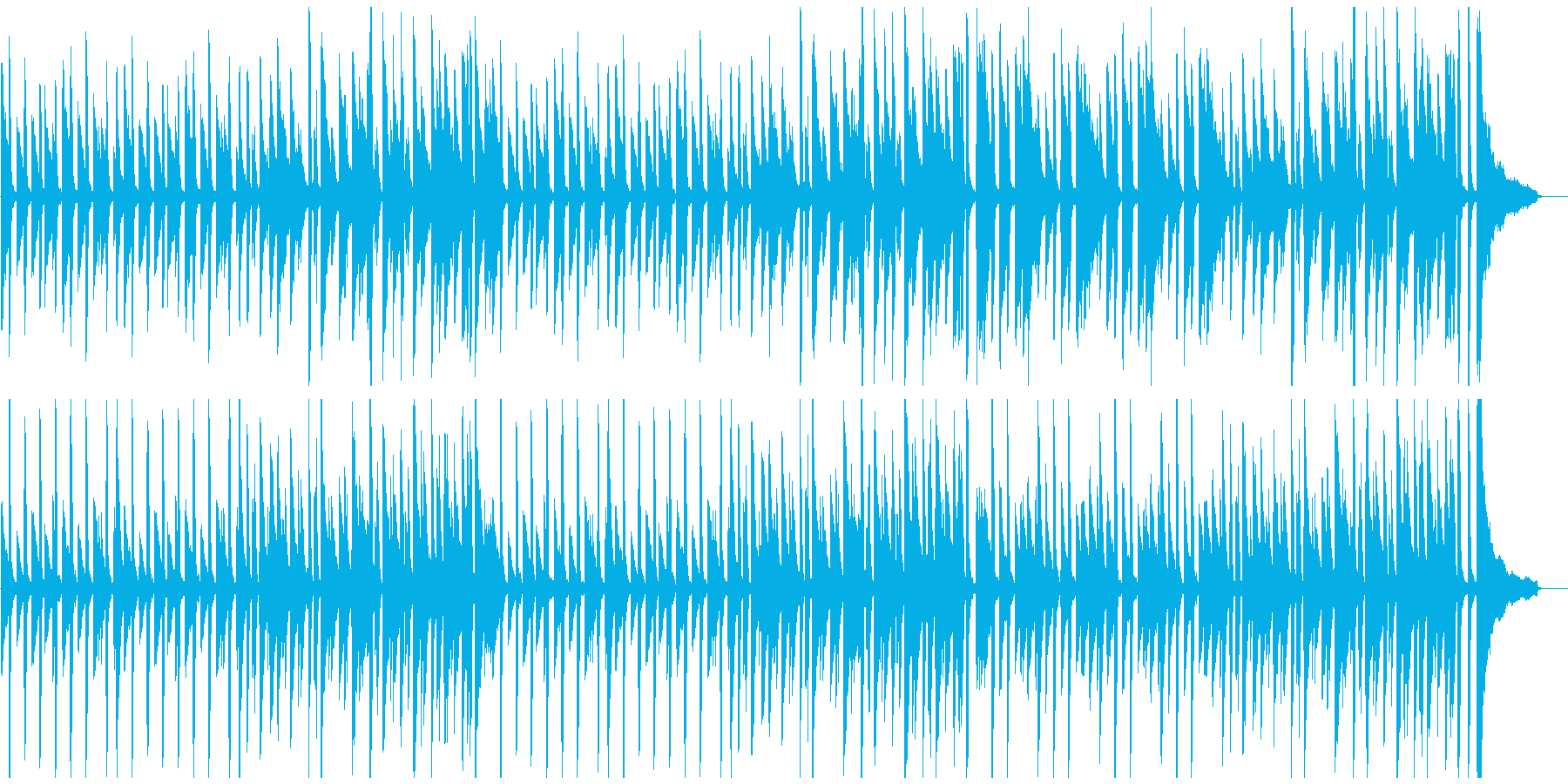 シンプルで軽快な明るいピアノ曲の再生済みの波形