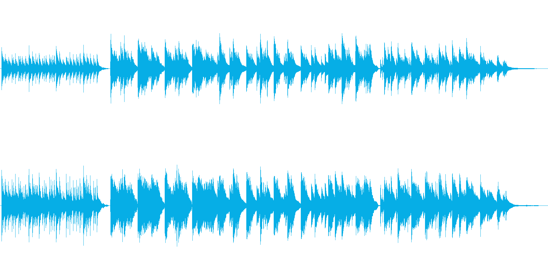 センチメンタルなピアノソロ曲の再生済みの波形