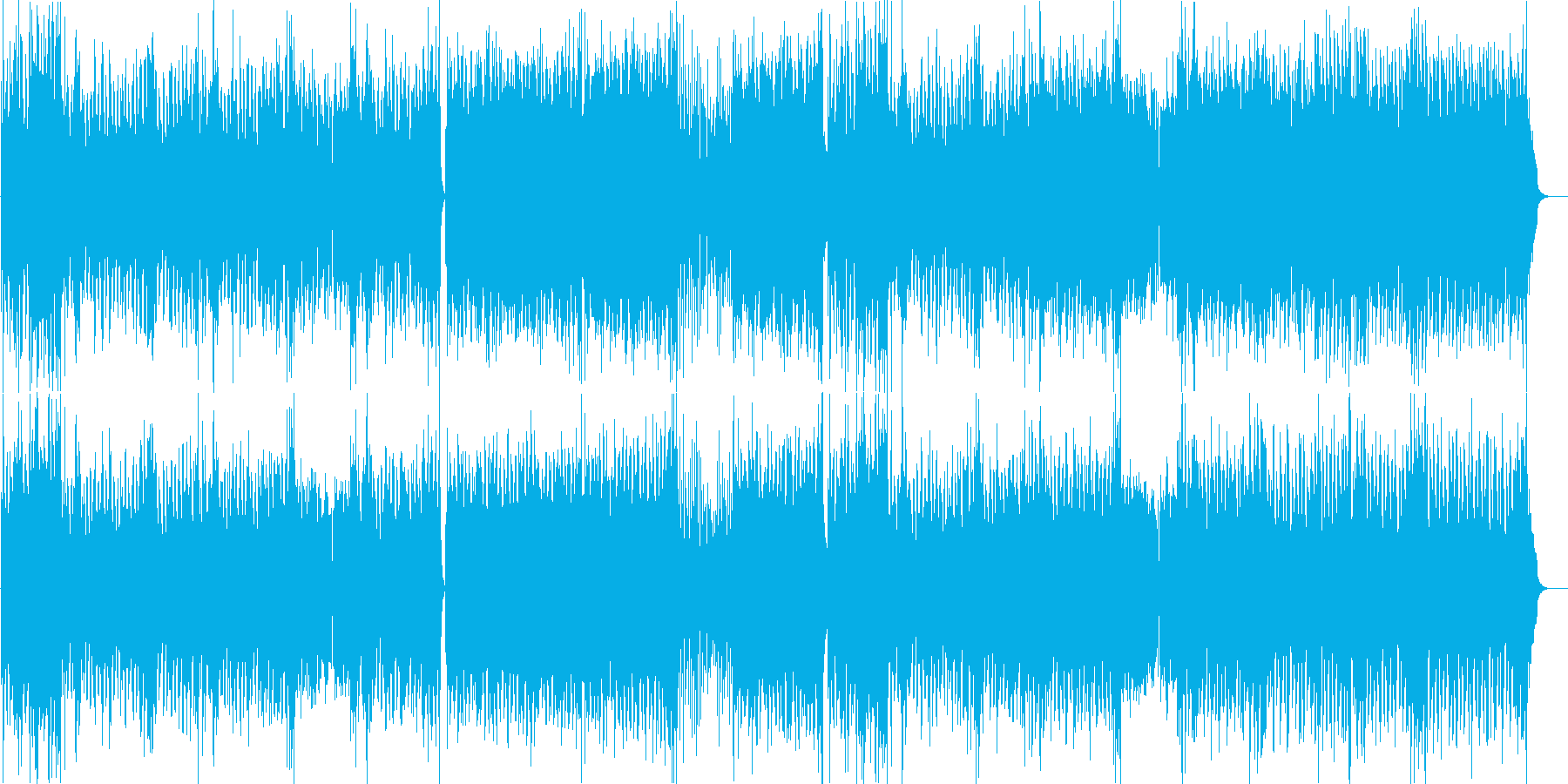 シンセサイザーイージーリスニングの音楽の再生済みの波形